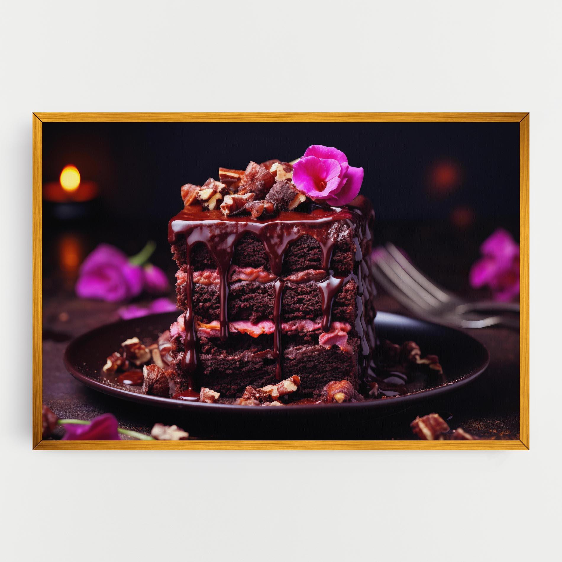 Vászonkép Pink Flower Cake mockup 0