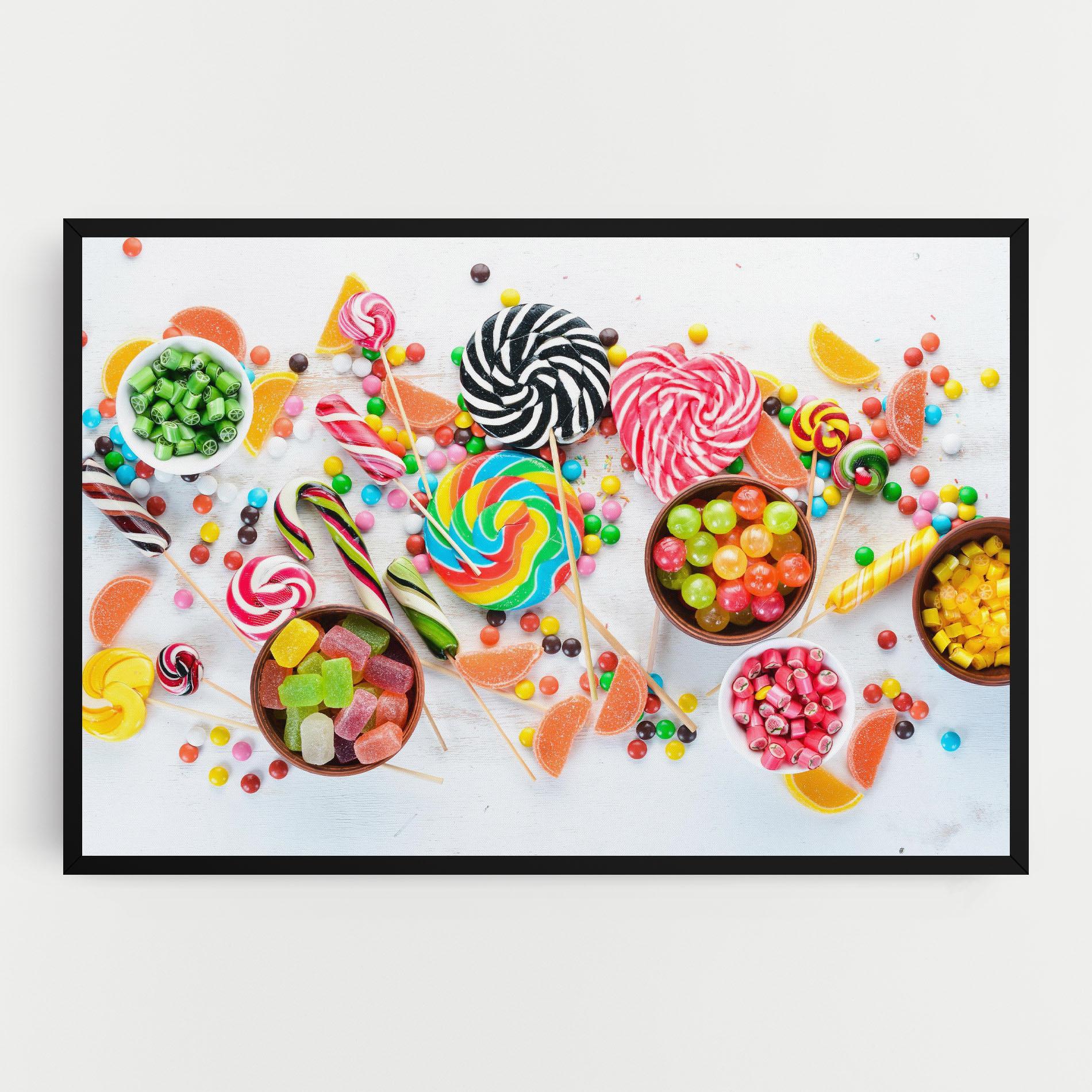 Vászonkép Colorful Candies Jelly mockup 0