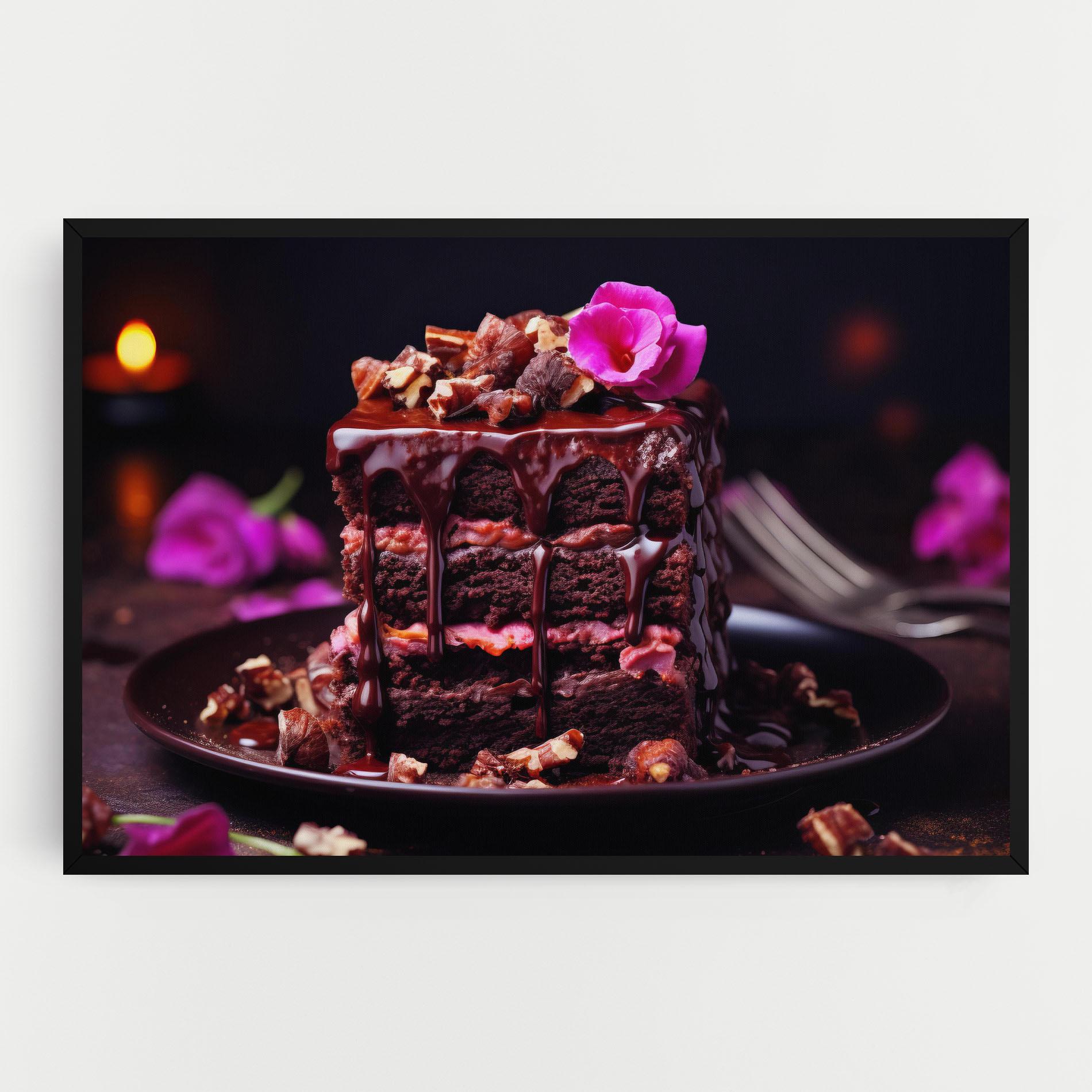 Vászonkép Pink Flower Cake mockup 0