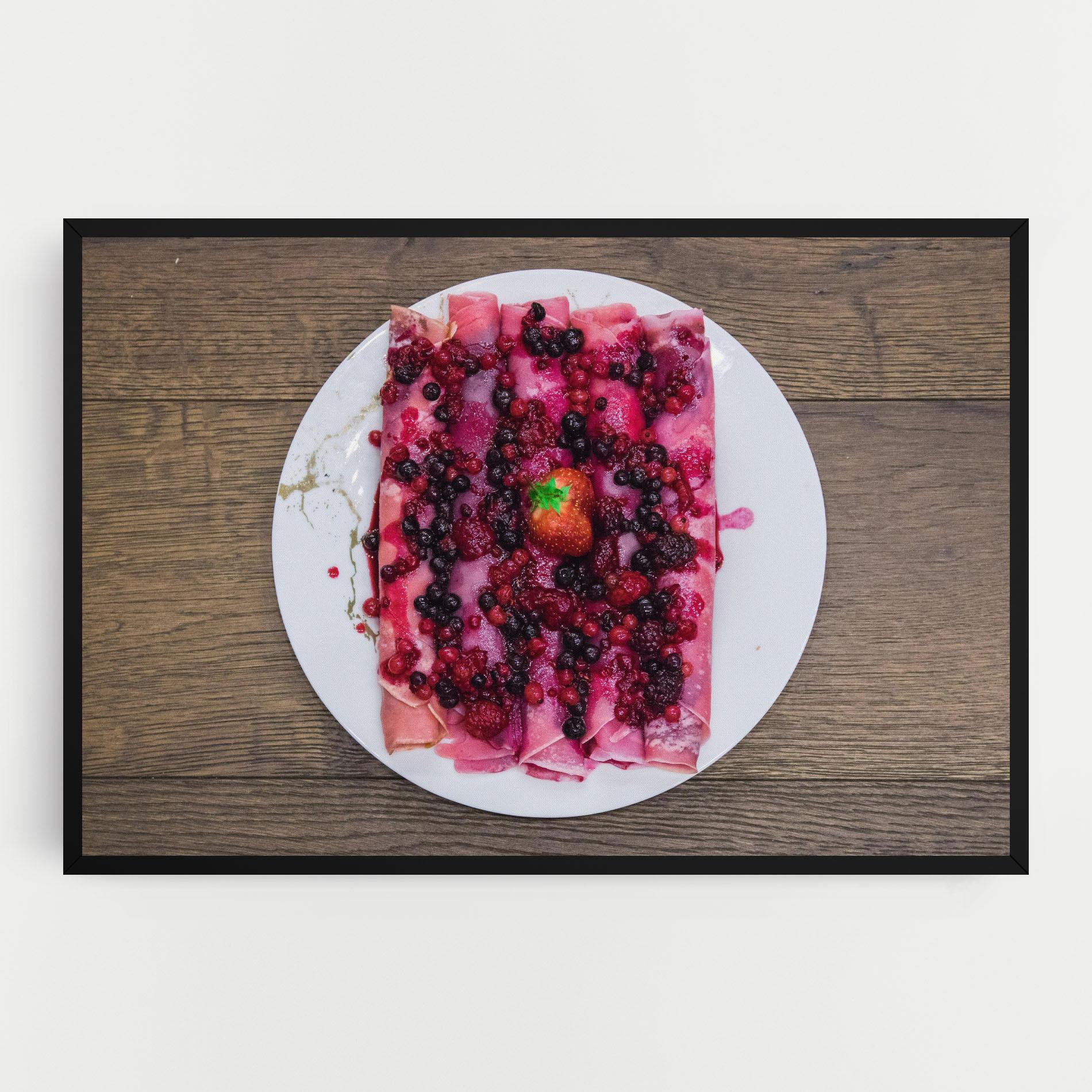 Vászonkép Strawberry Pancakes mockup 0