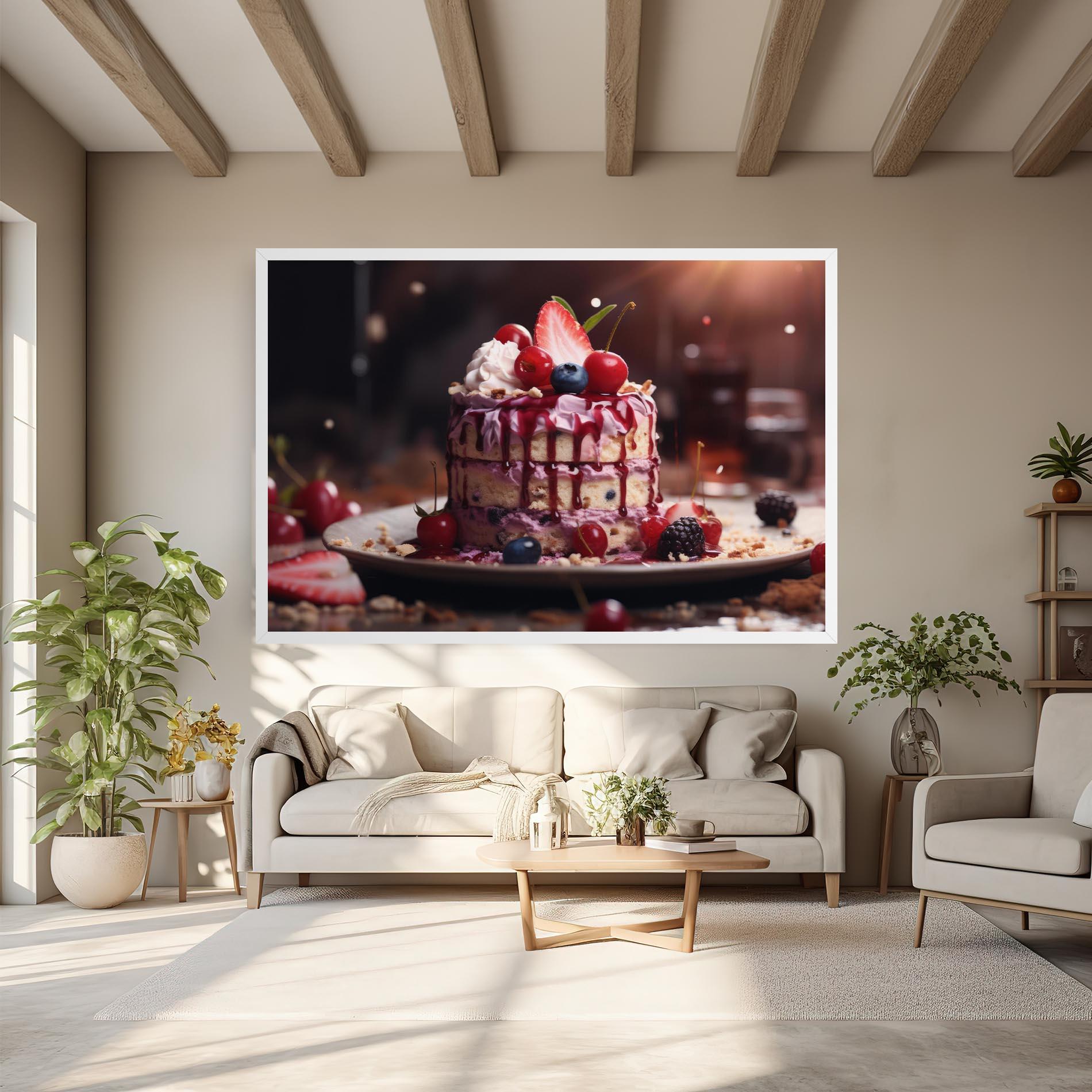 Vászonkép Berries Dessert mockup 6