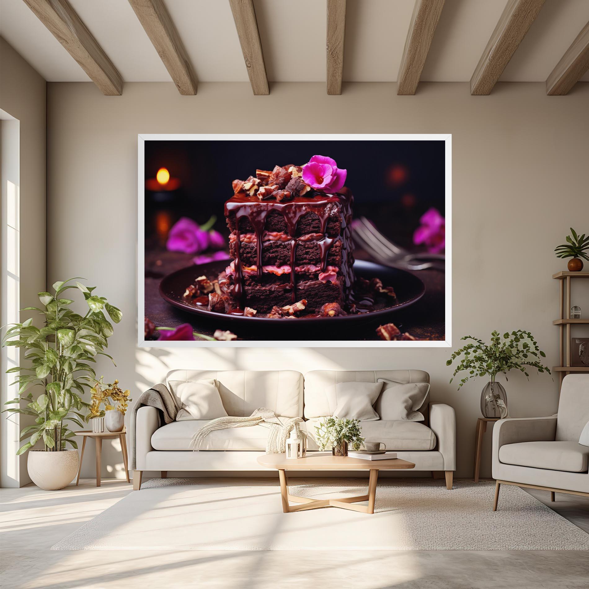 Vászonkép Pink Flower Cake mockup 6