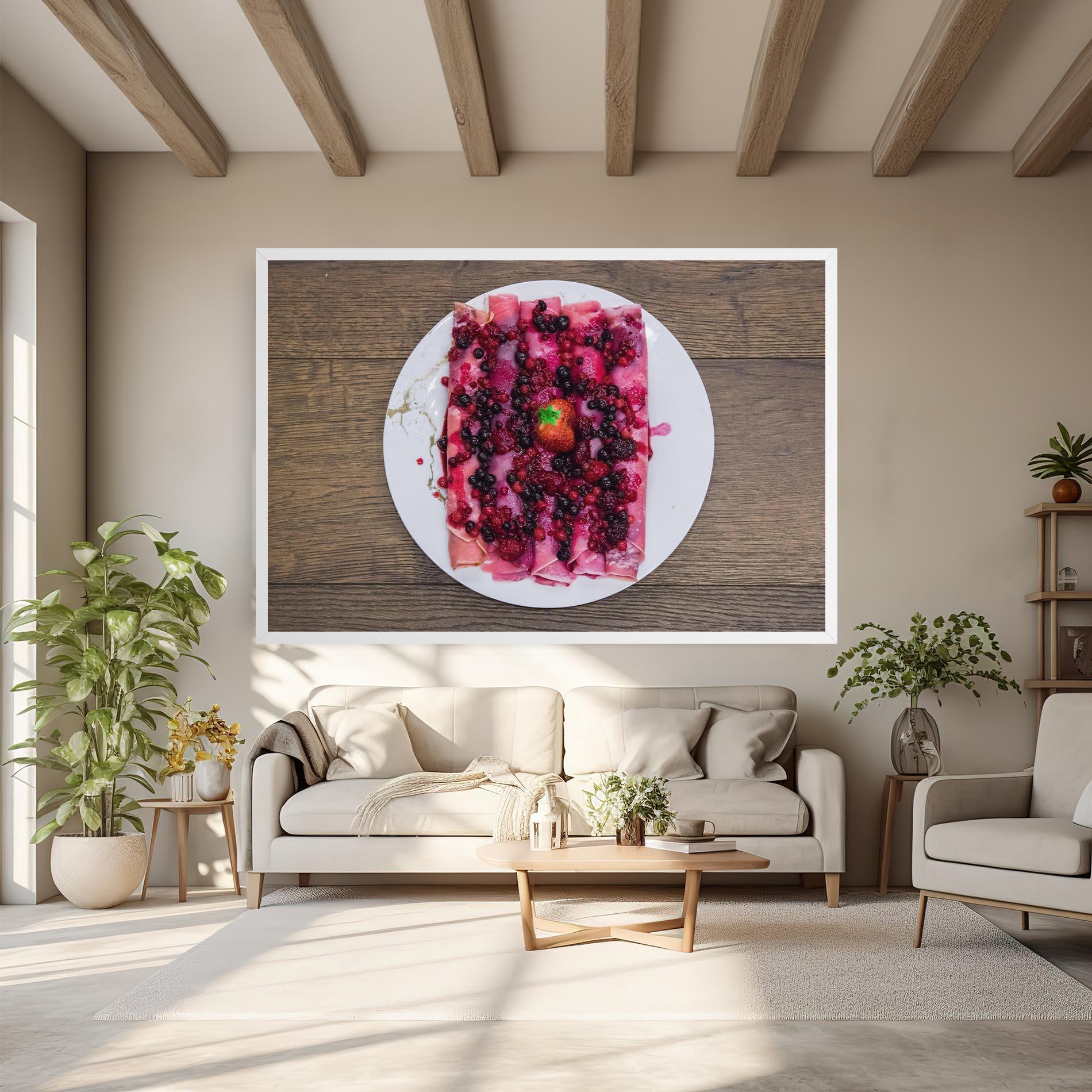 Vászonkép Strawberry Pancakes mockup 6