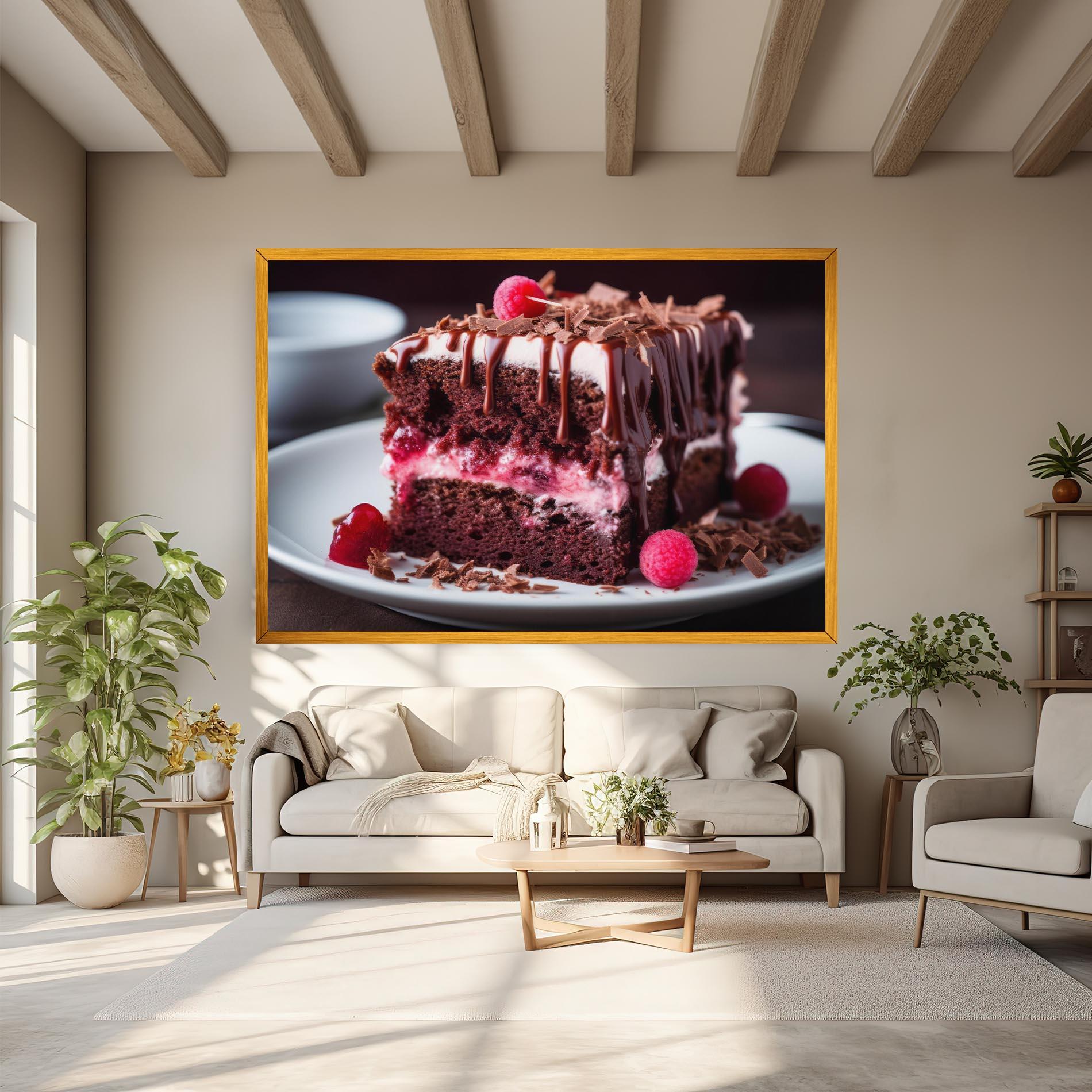 Vászonkép Brown Cake mockup 6