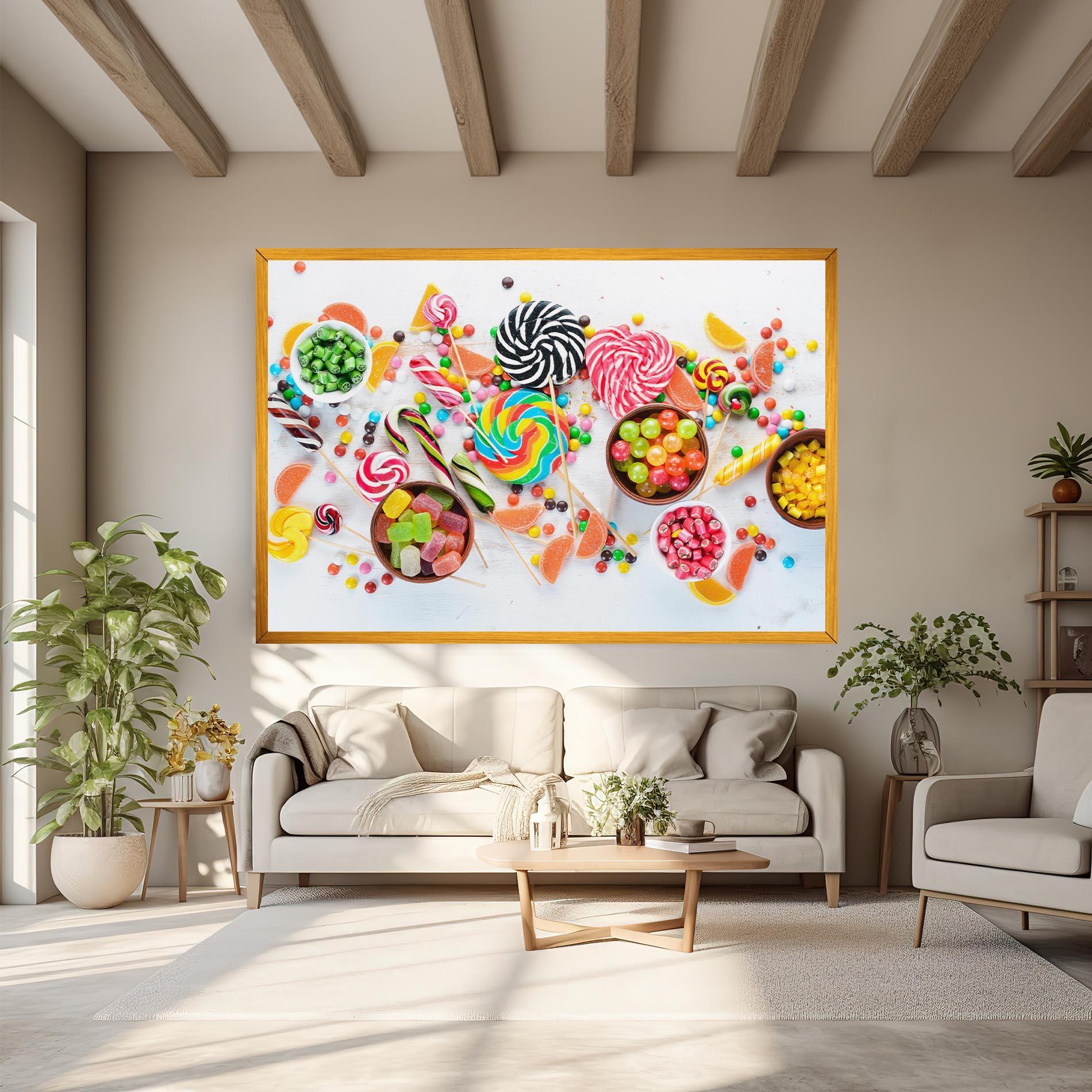 Vászonkép Colorful Candies Jelly mockup 6