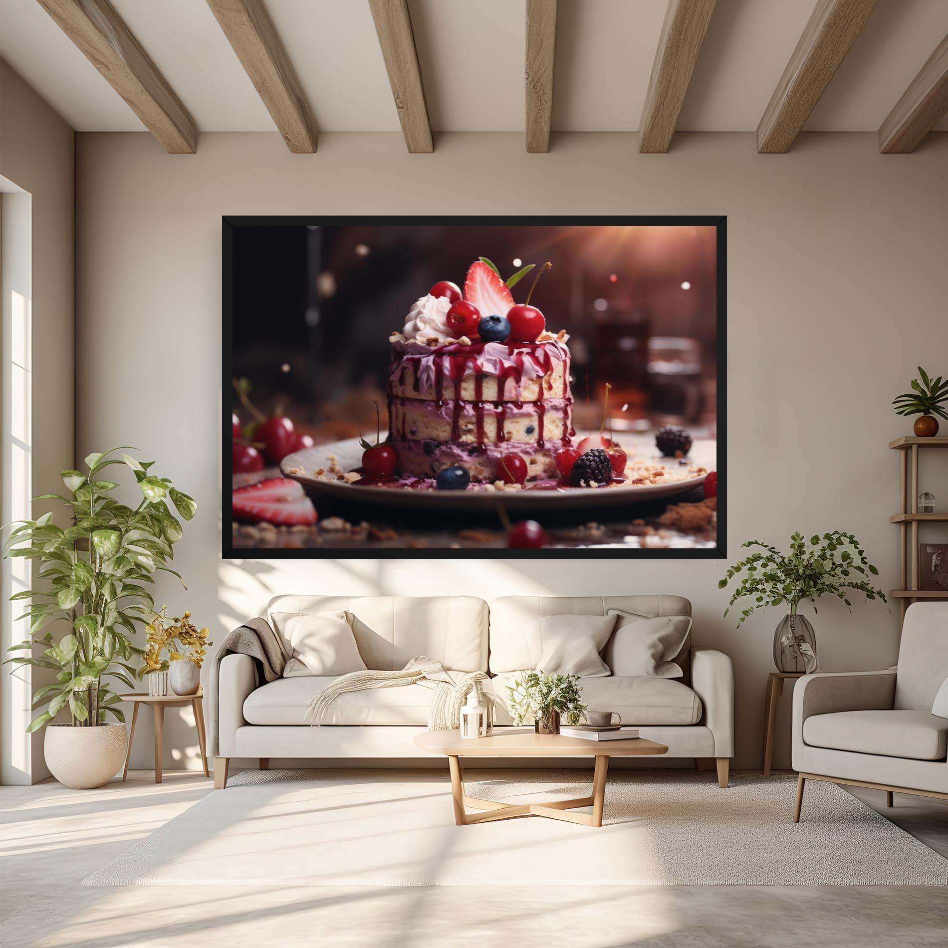 Vászonkép Berries Dessert mockup 6