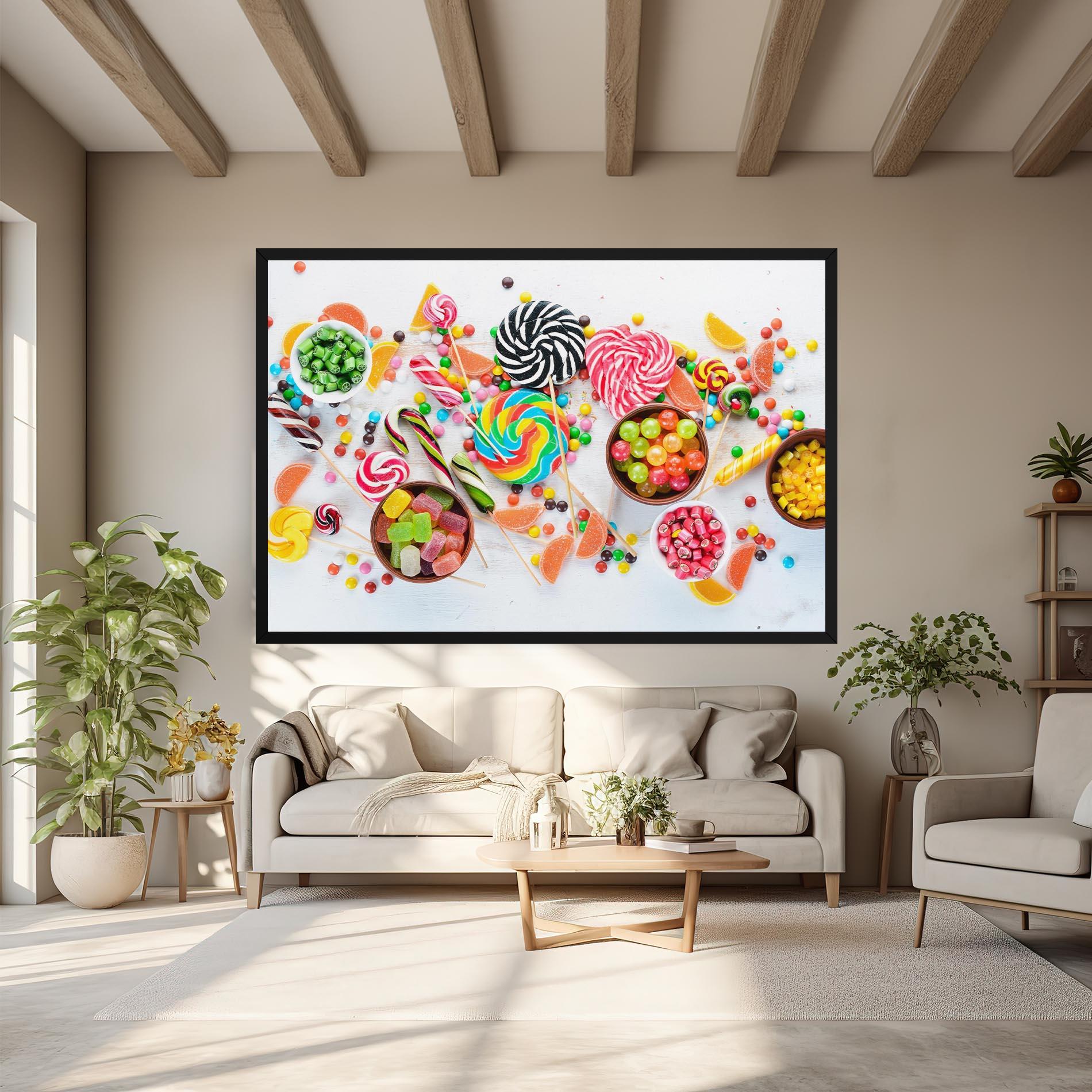 Vászonkép Colorful Candies Jelly mockup 6