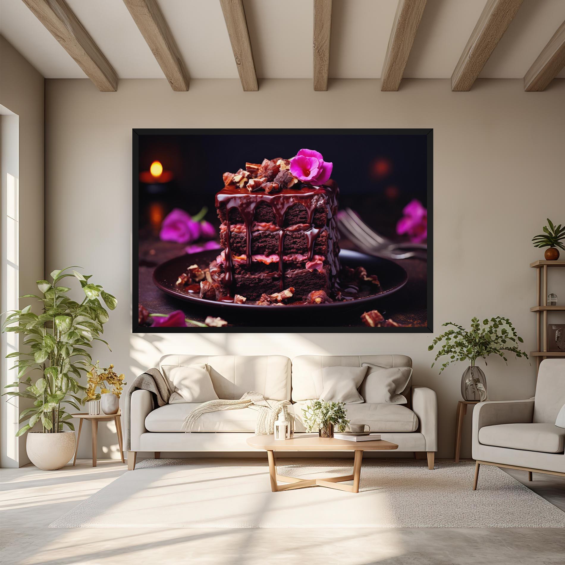 Vászonkép Pink Flower Cake mockup 6