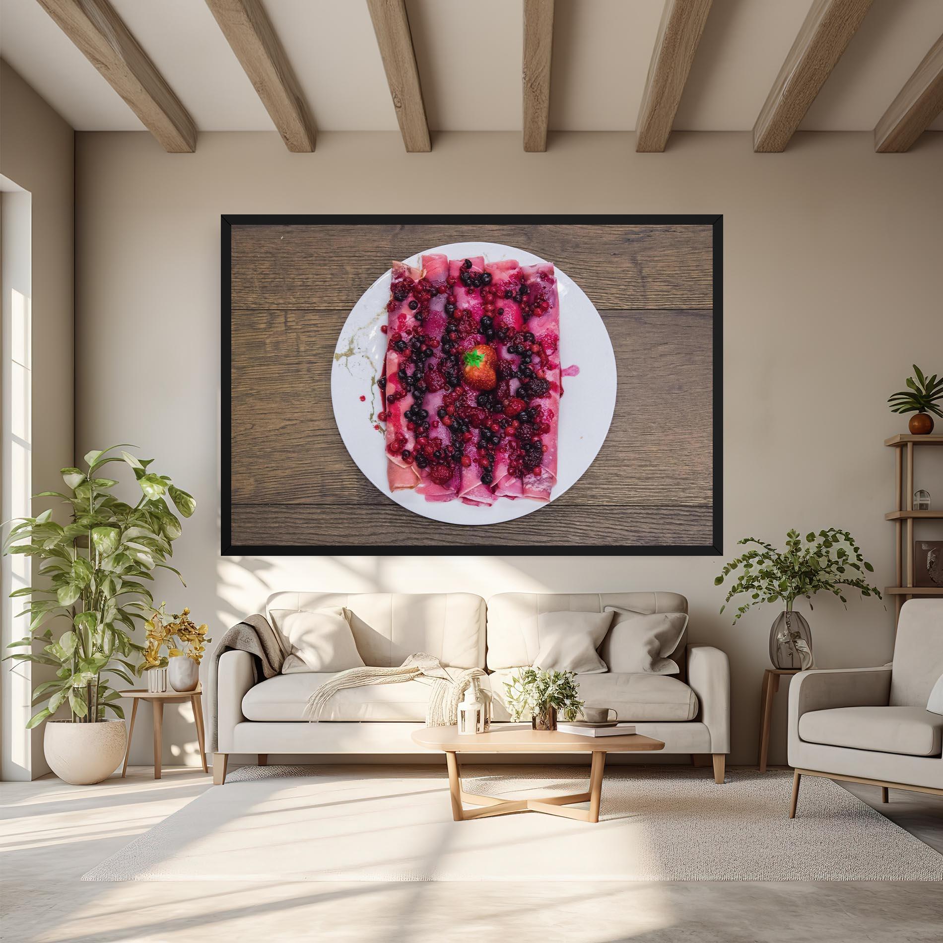 Vászonkép Strawberry Pancakes mockup 6