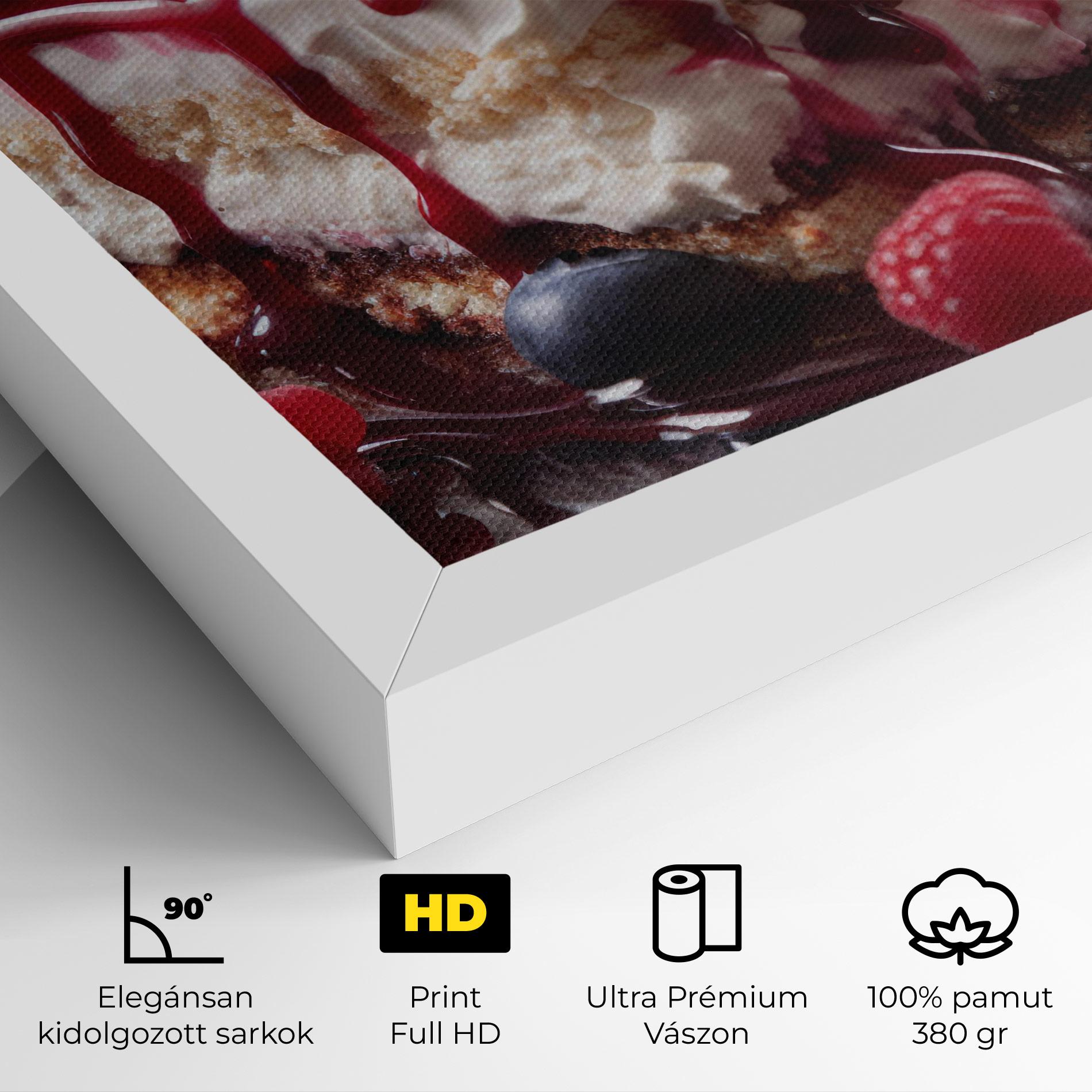 Vászonkép Berries Cream Dessert mockup 4