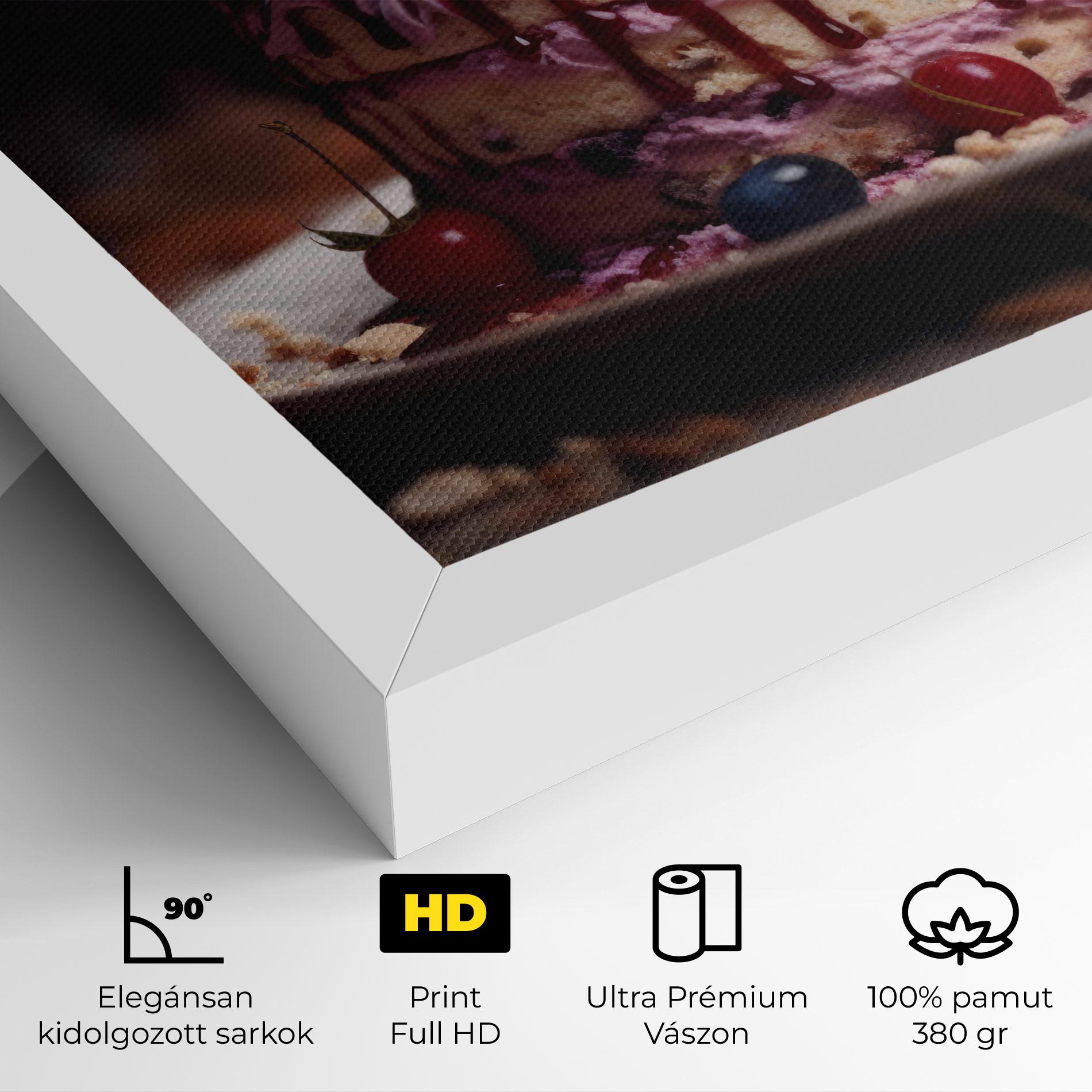 Vászonkép Berries Dessert mockup 4