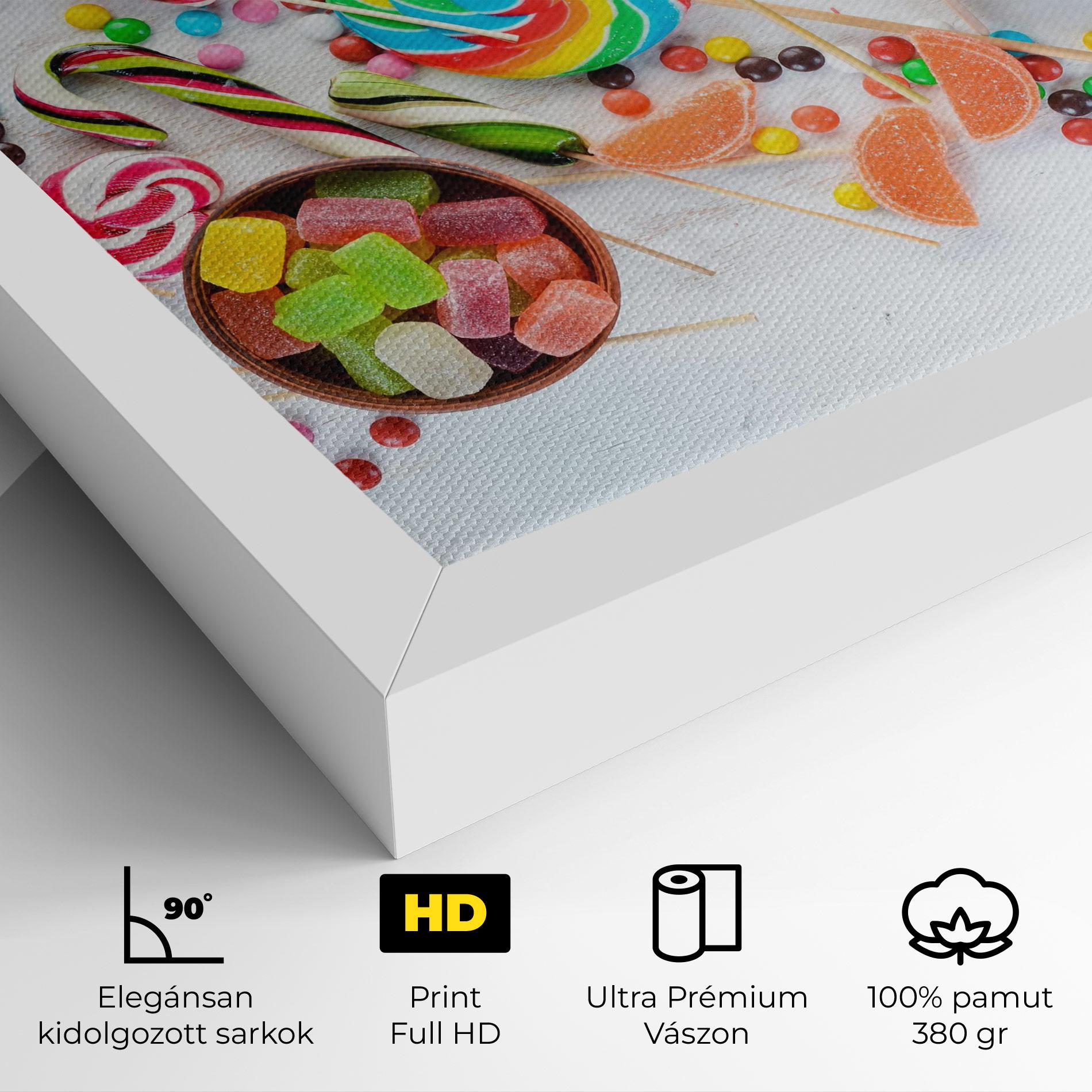 Vászonkép Colorful Candies Jelly mockup 4