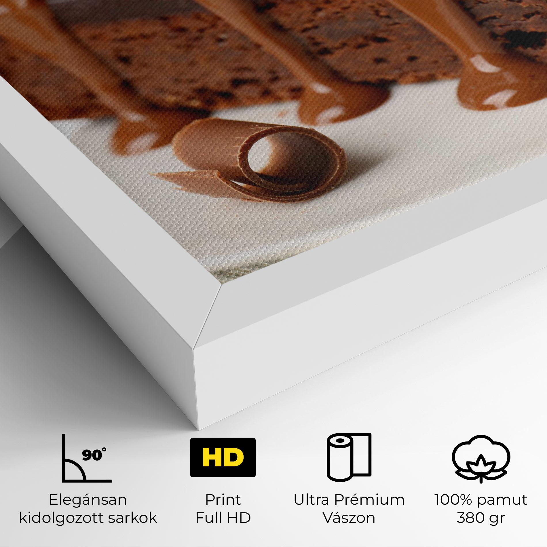 Vászonkép Mint Chocolate Cake mockup 4