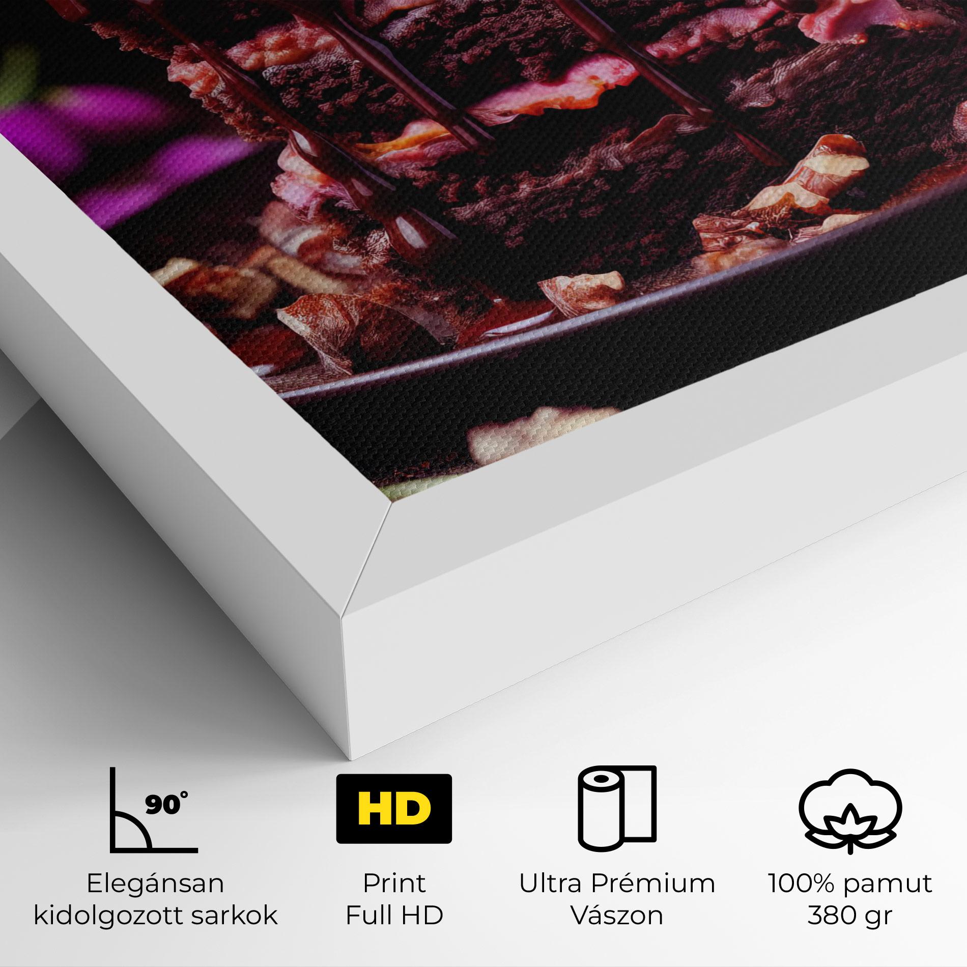 Vászonkép Pink Flower Cake mockup 4