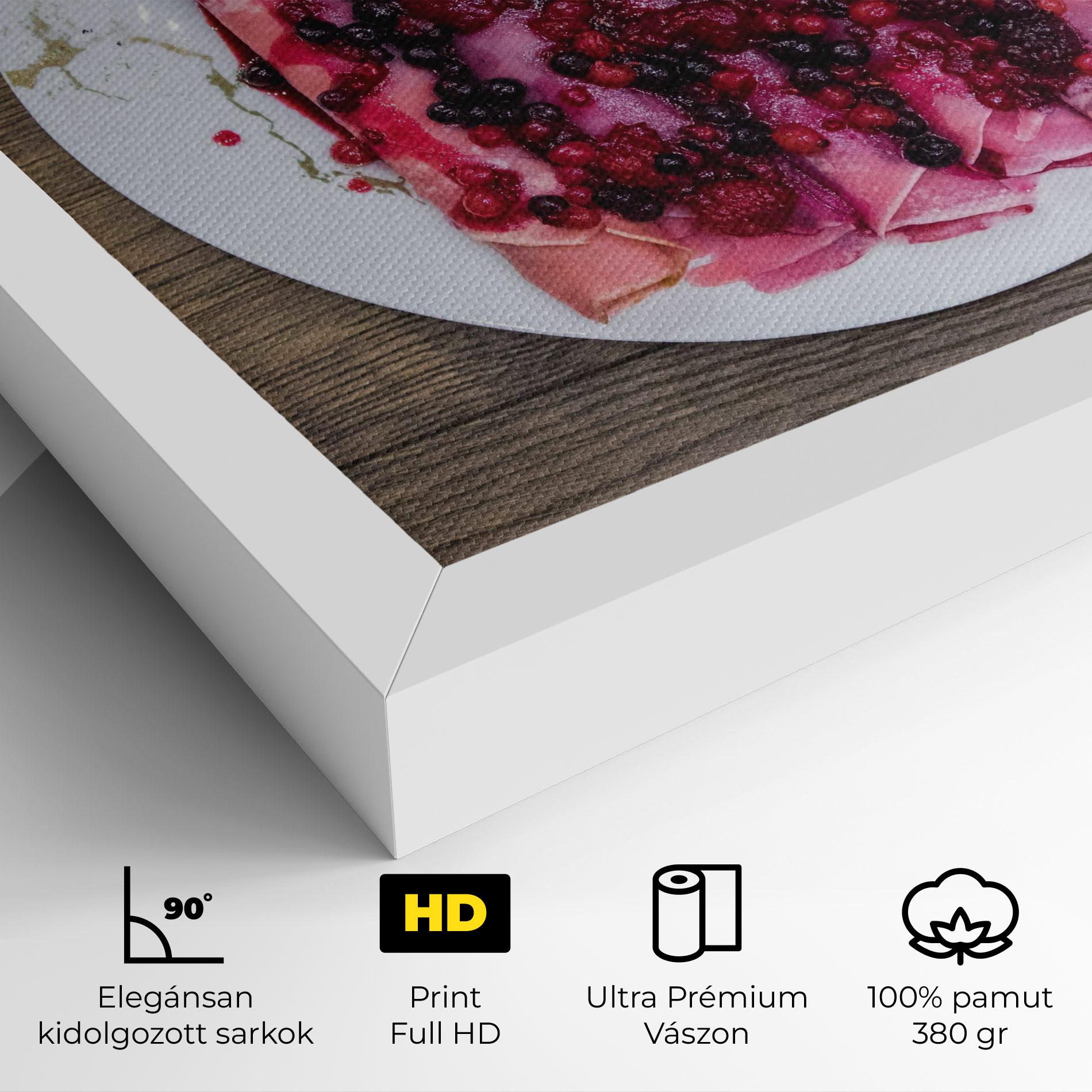 Vászonkép Strawberry Pancakes mockup 4