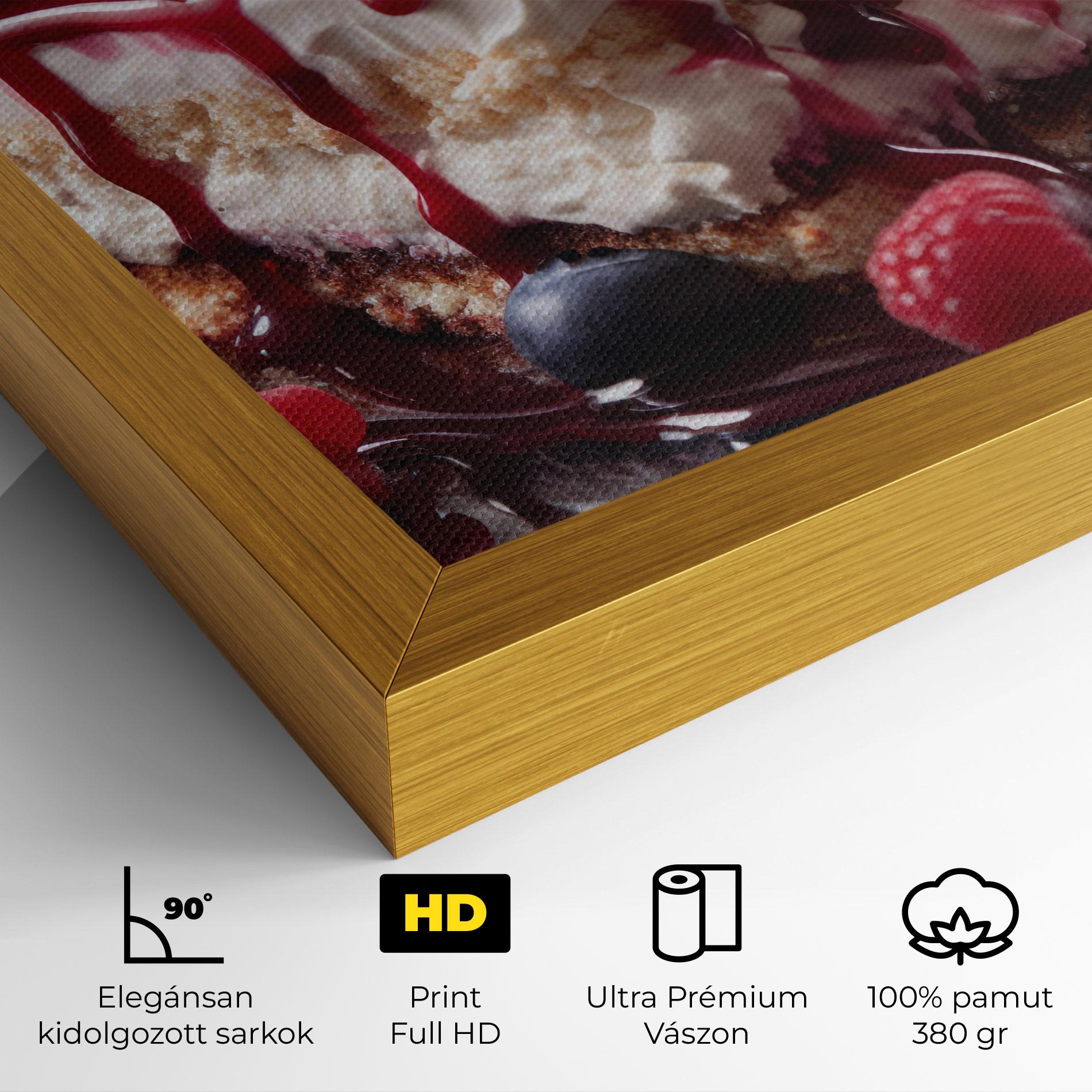 Vászonkép Berries Cream Dessert mockup 4