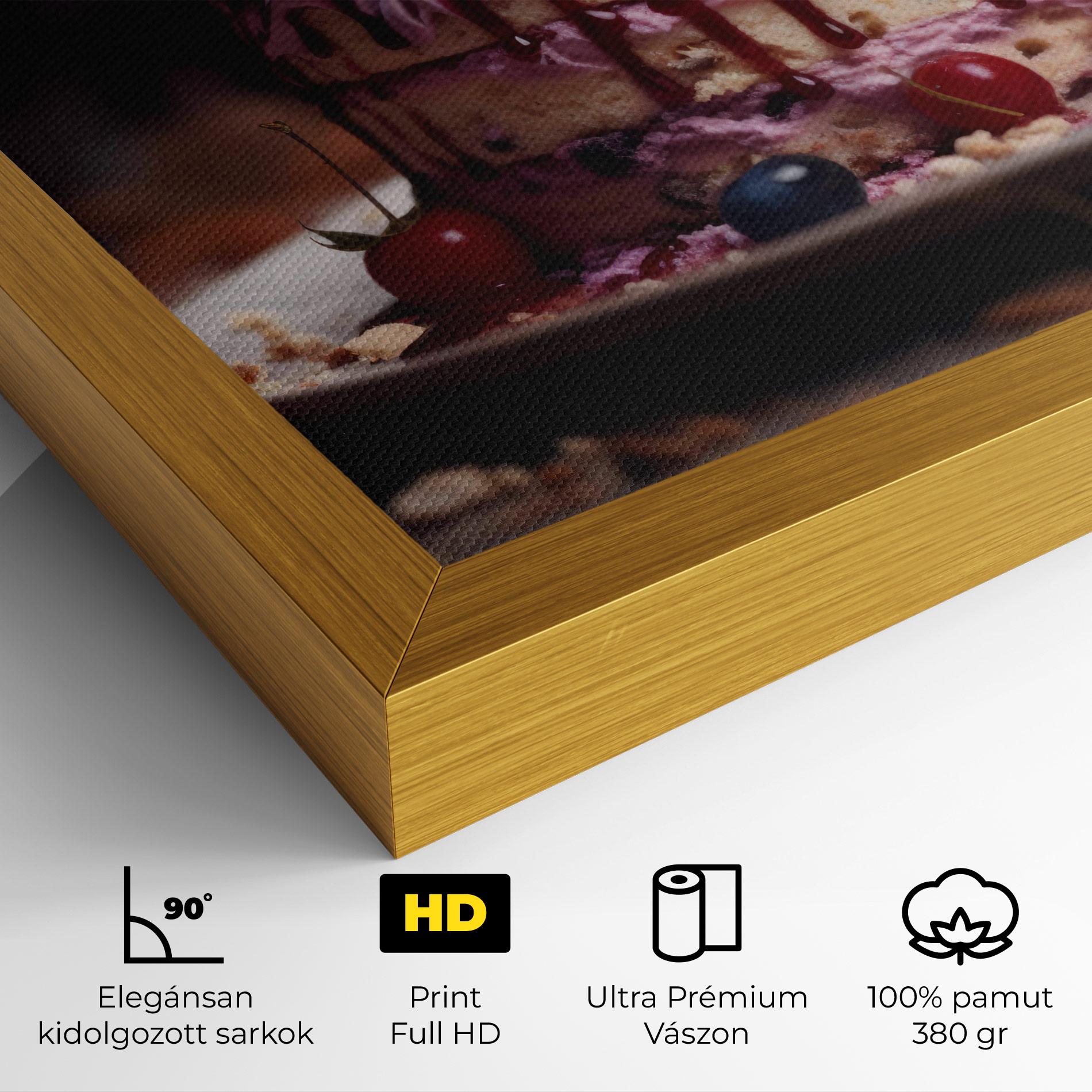 Vászonkép Berries Dessert mockup 4