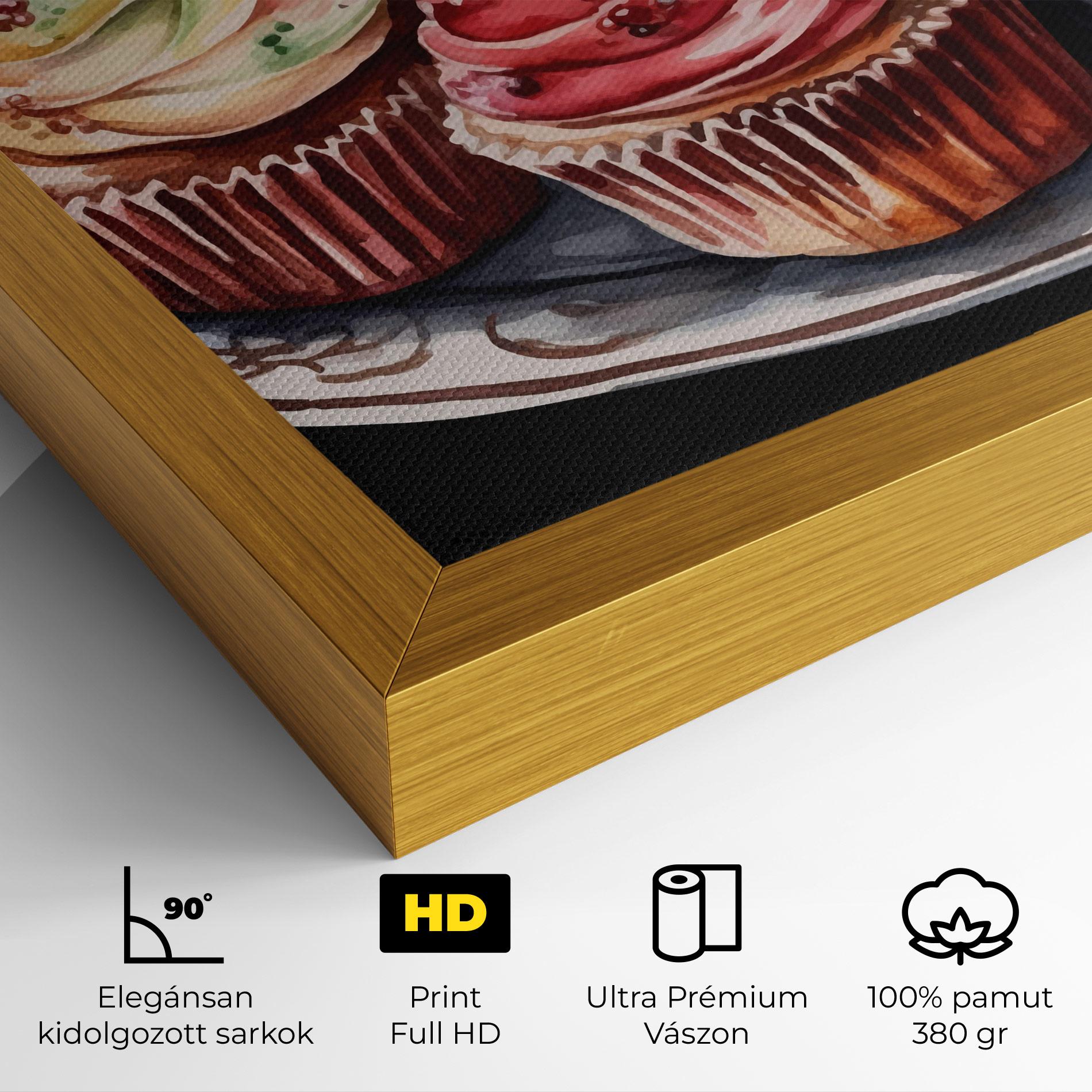 Vászonkép Colorful Muffins mockup 4