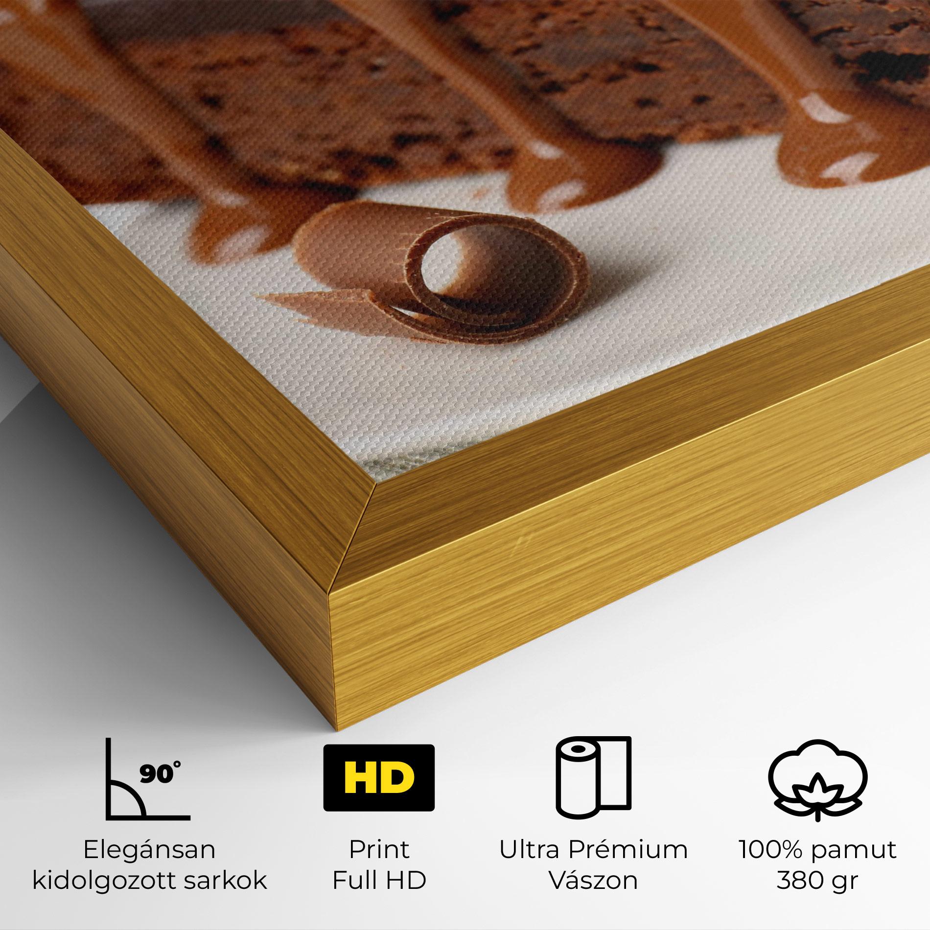 Vászonkép Mint Chocolate Cake mockup 4
