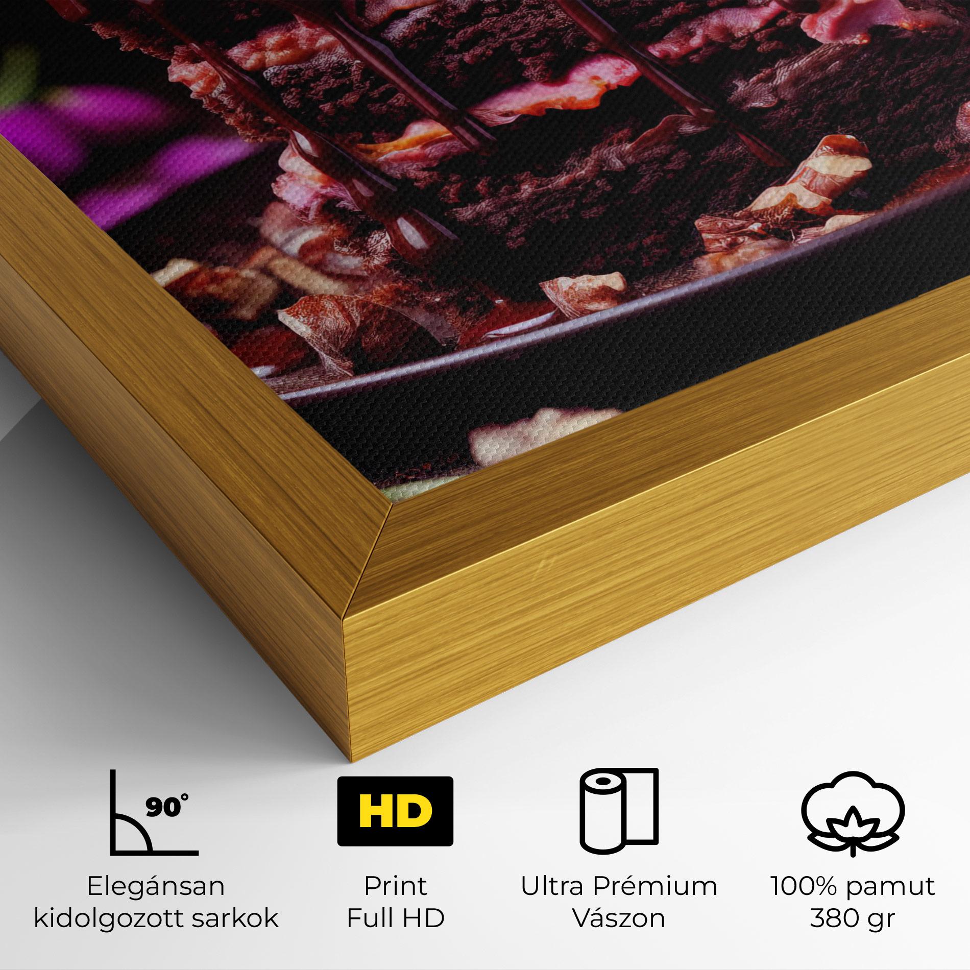 Vászonkép Pink Flower Cake mockup 4