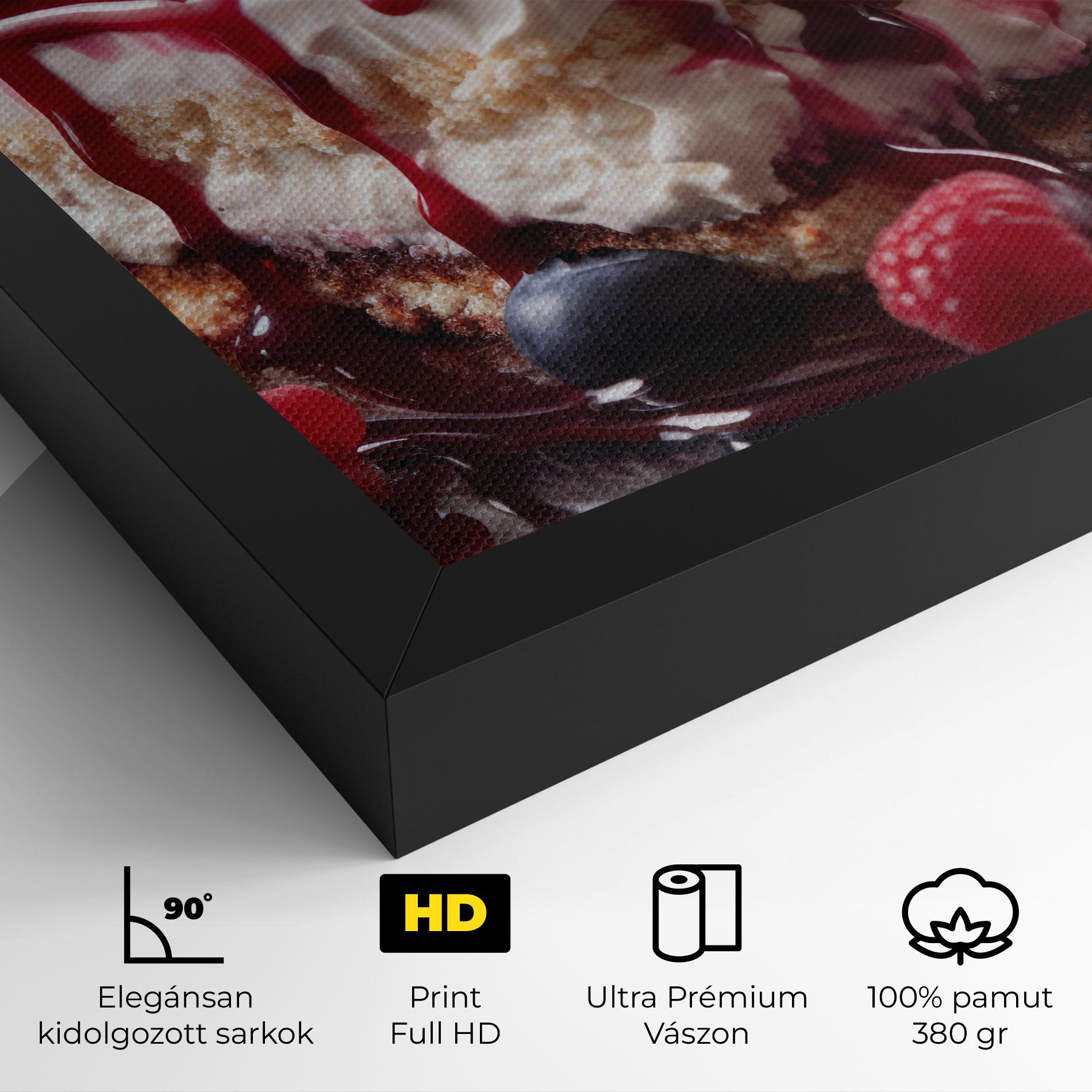 Vászonkép Berries Cream Dessert mockup 4