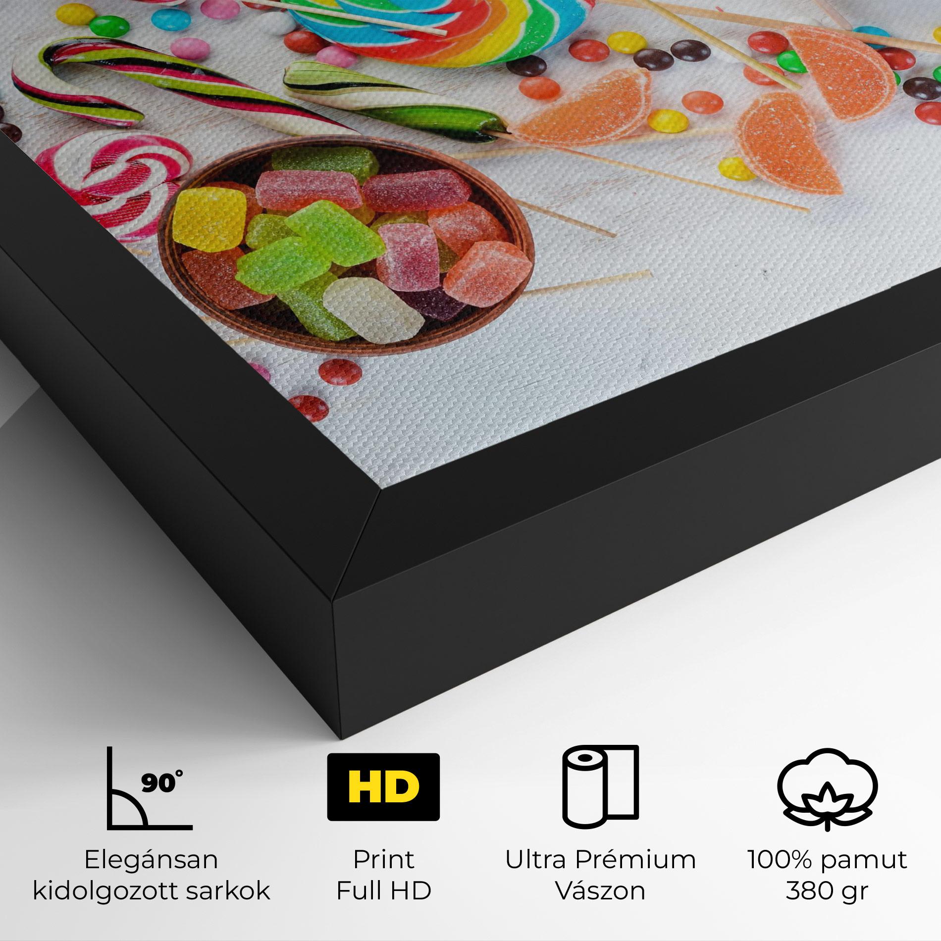 Vászonkép Colorful Candies Jelly mockup 4