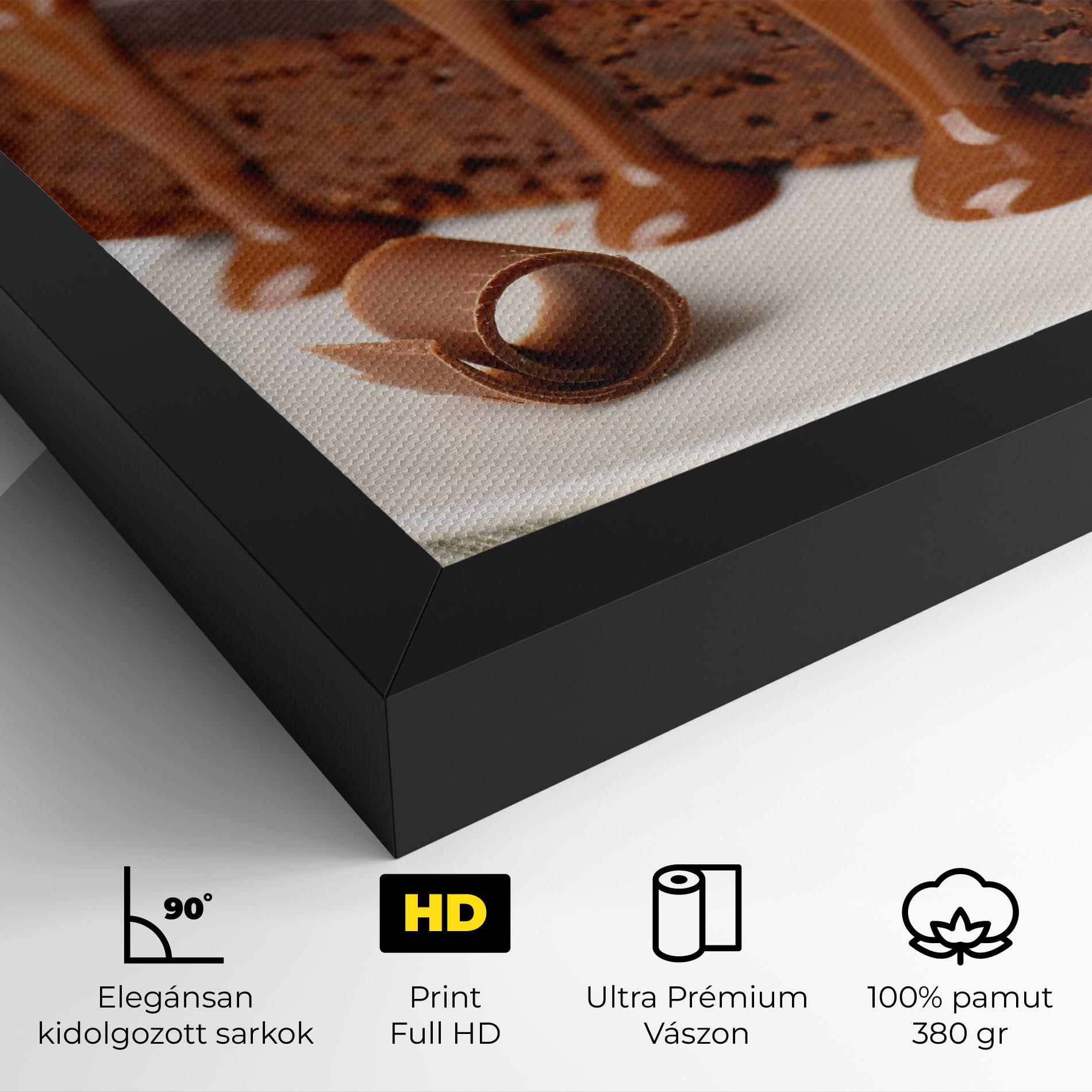Vászonkép Mint Chocolate Cake mockup 4