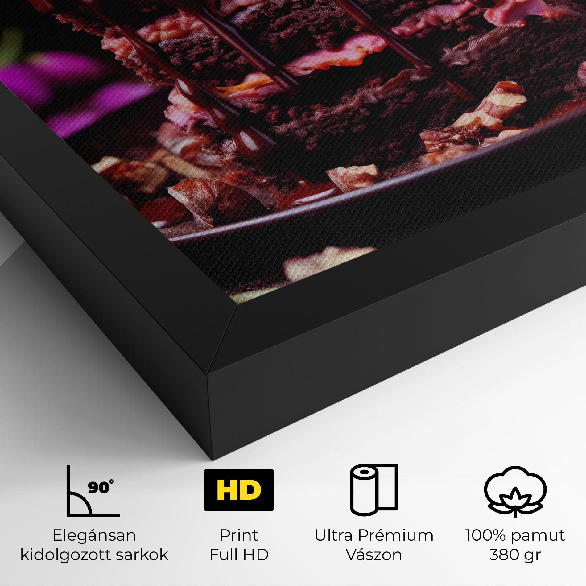 Vászonkép Pink Flower Cake mockup 4