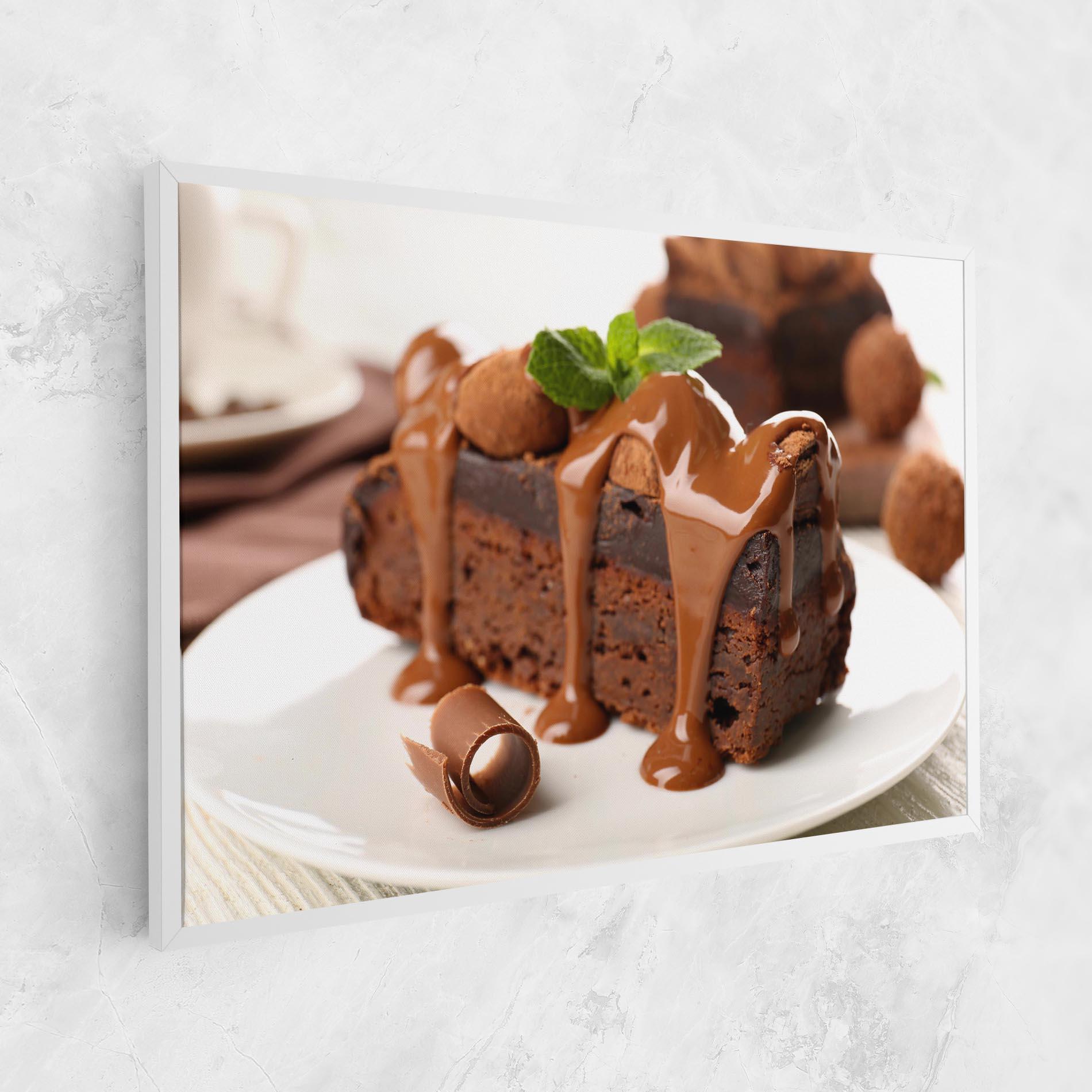 Vászonkép Mint Chocolate Cake mockup 1