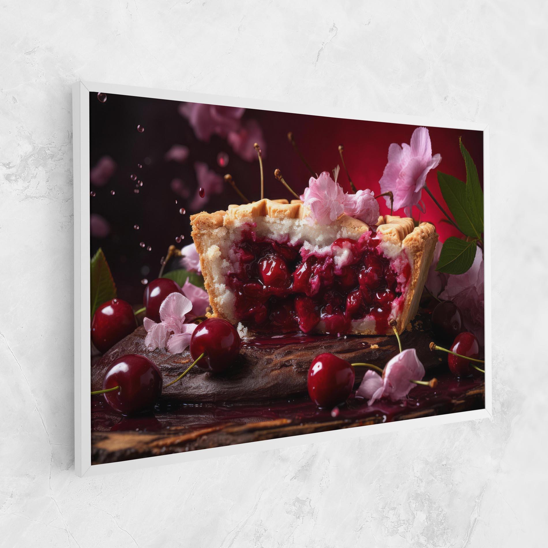 Vászonkép Wooden Table Cherries mockup 1