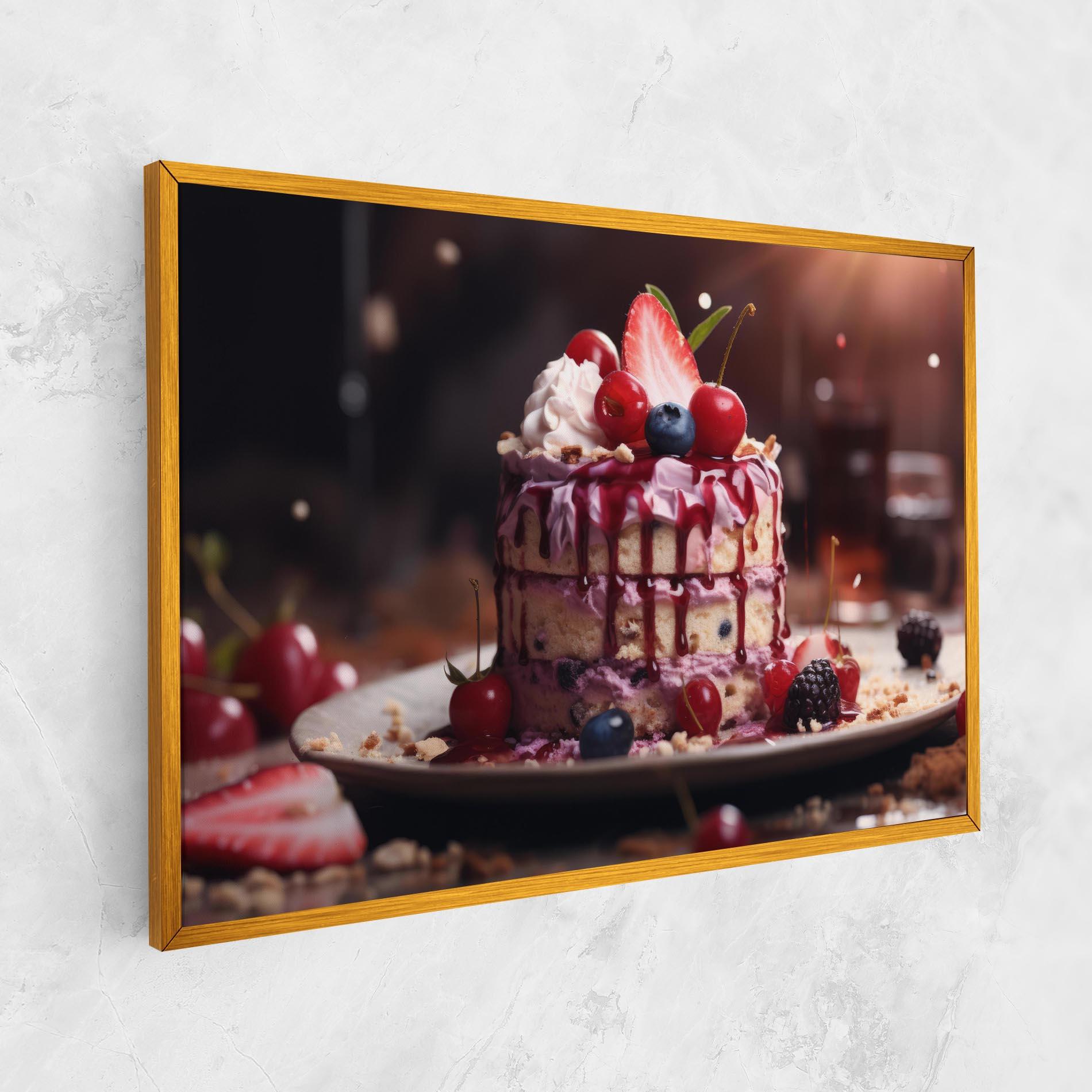 Vászonkép Berries Dessert mockup 1