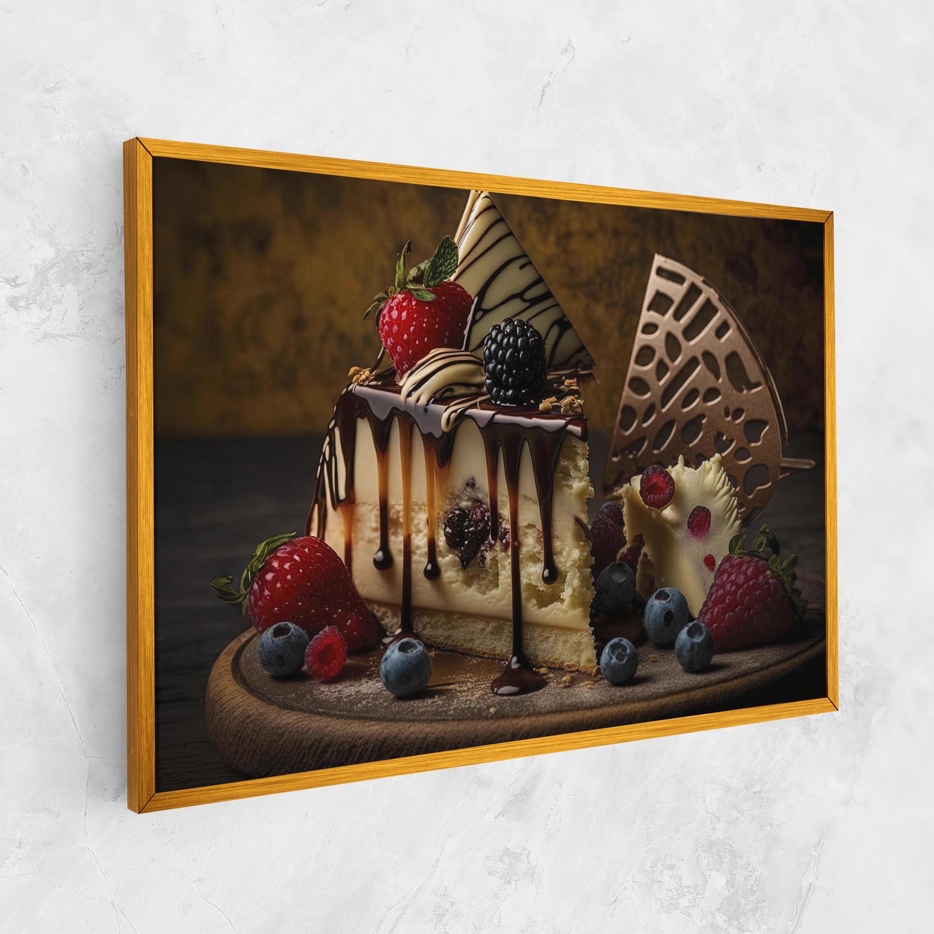 Vászonkép Cheesecake Chocolate mockup 1