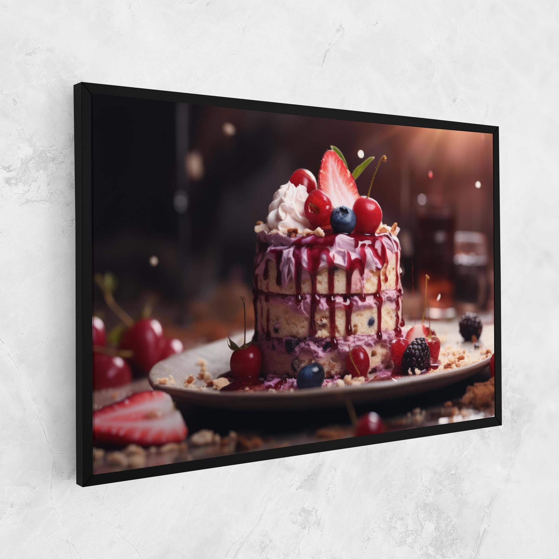 Vászonkép Berries Dessert mockup 1