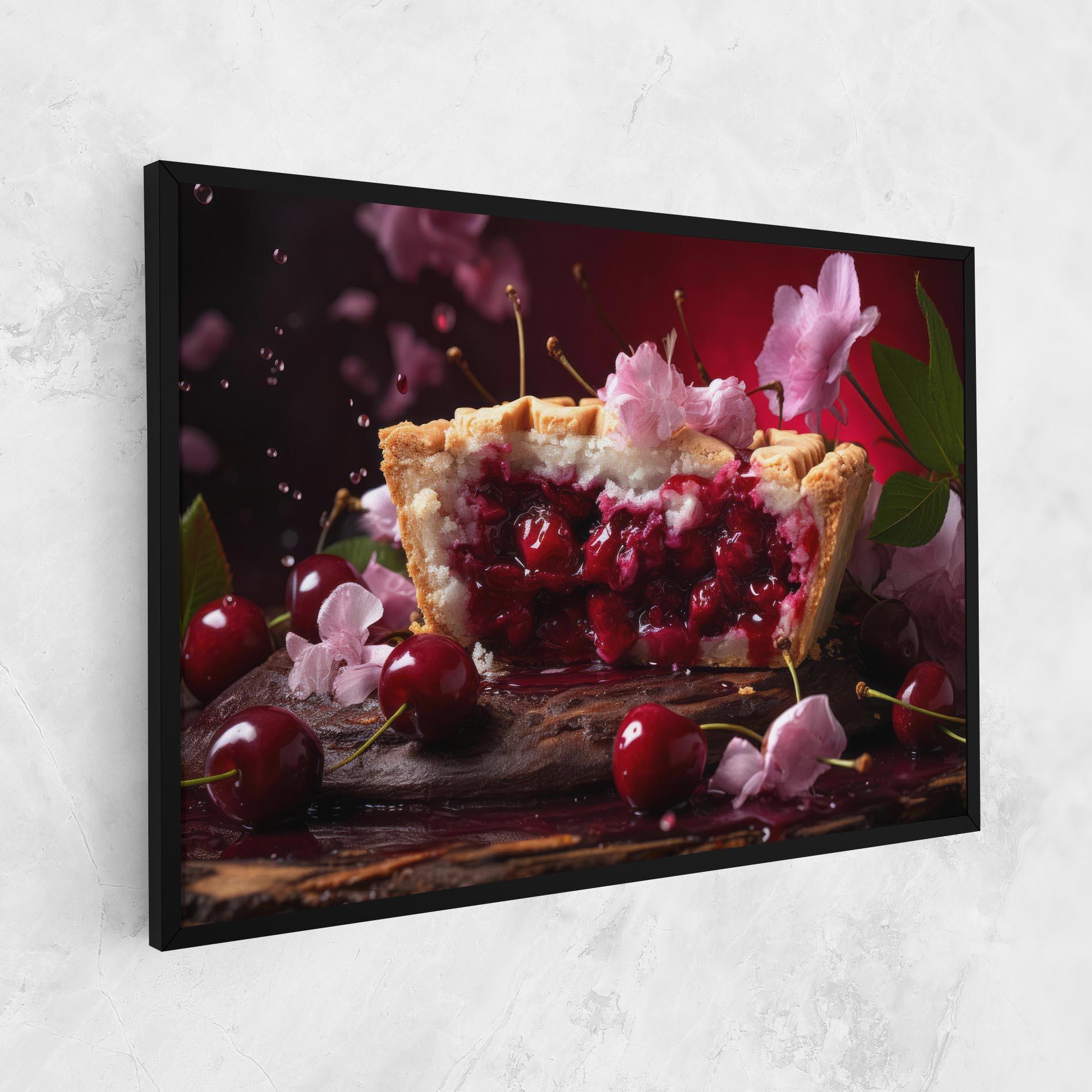 Vászonkép Wooden Table Cherries mockup 1