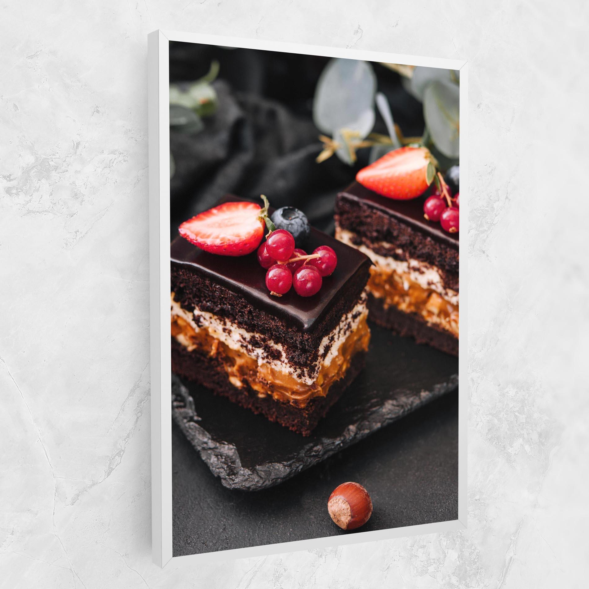 Vászonkép Chocolate Berries Cake mockup 1