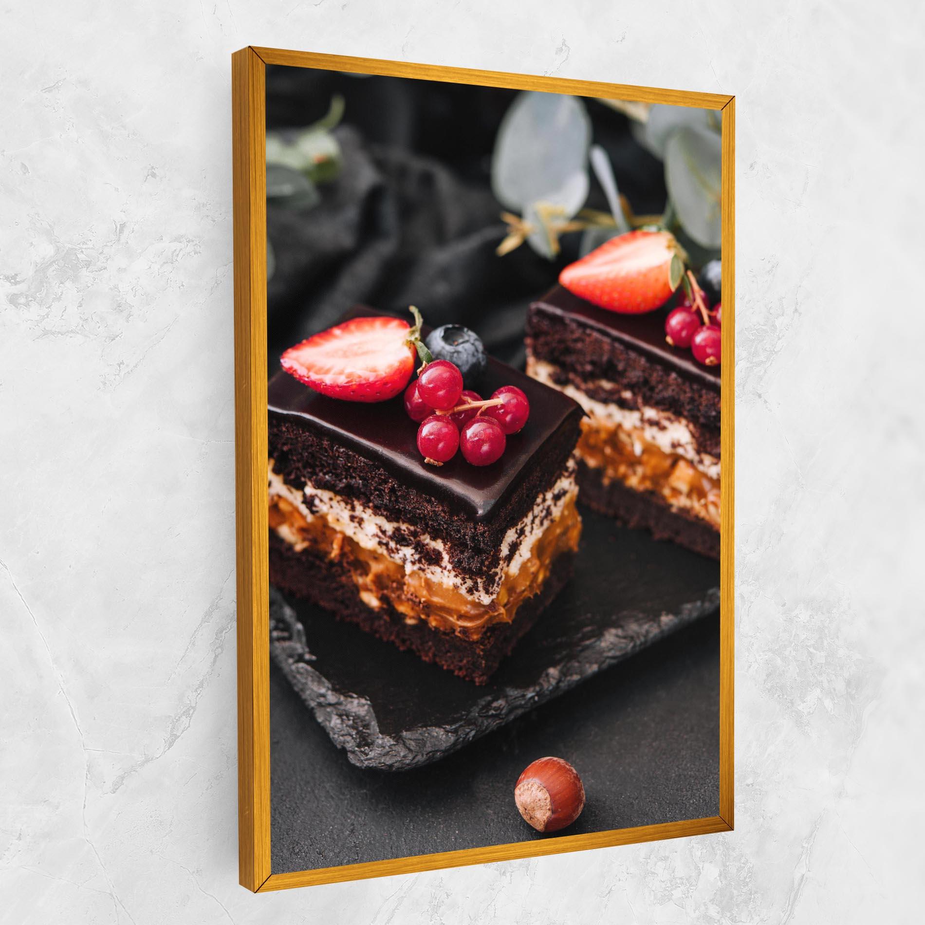 Vászonkép Chocolate Berries Cake mockup 1