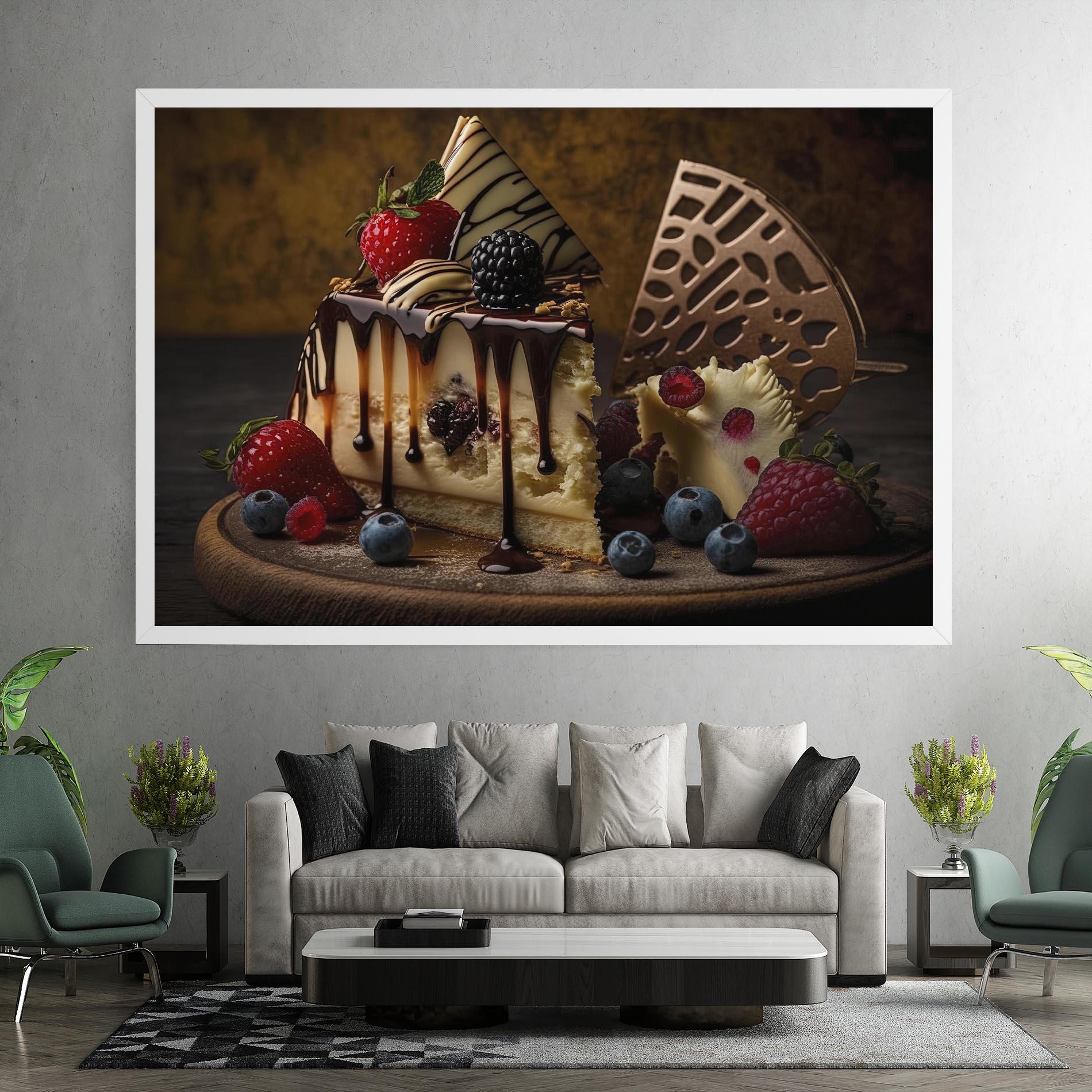 Vászonkép Cheesecake Chocolate mockup 7