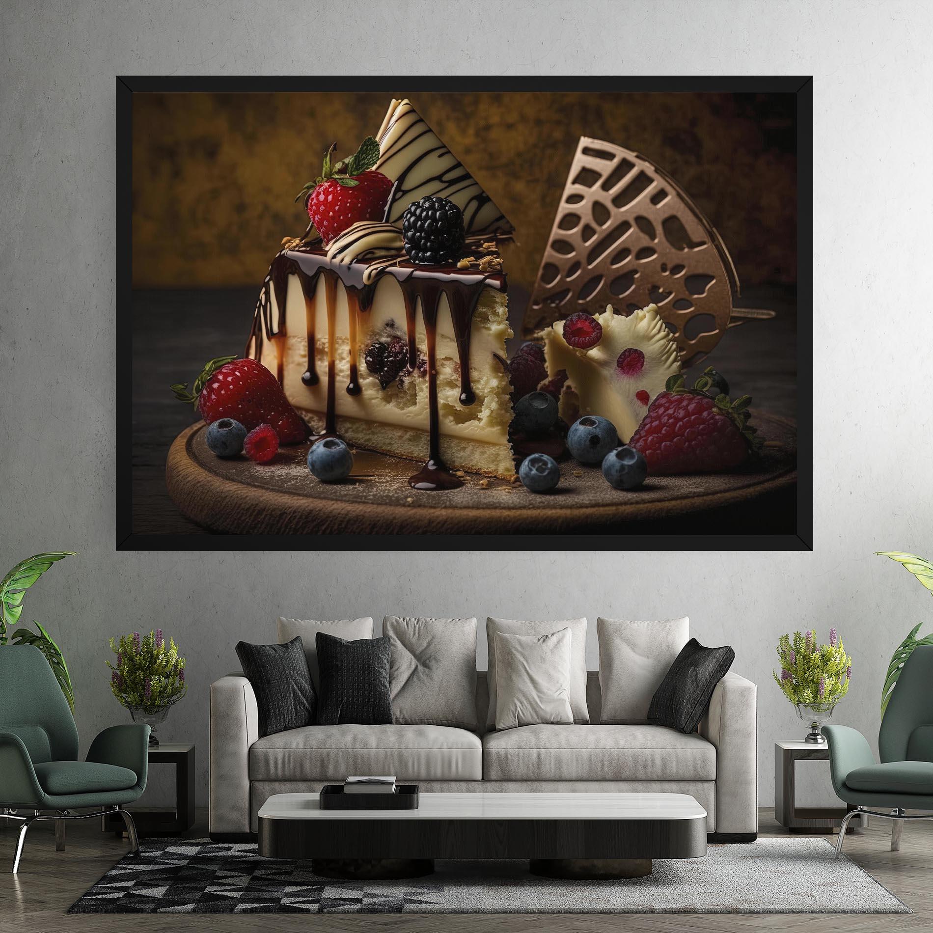 Vászonkép Cheesecake Chocolate mockup 7