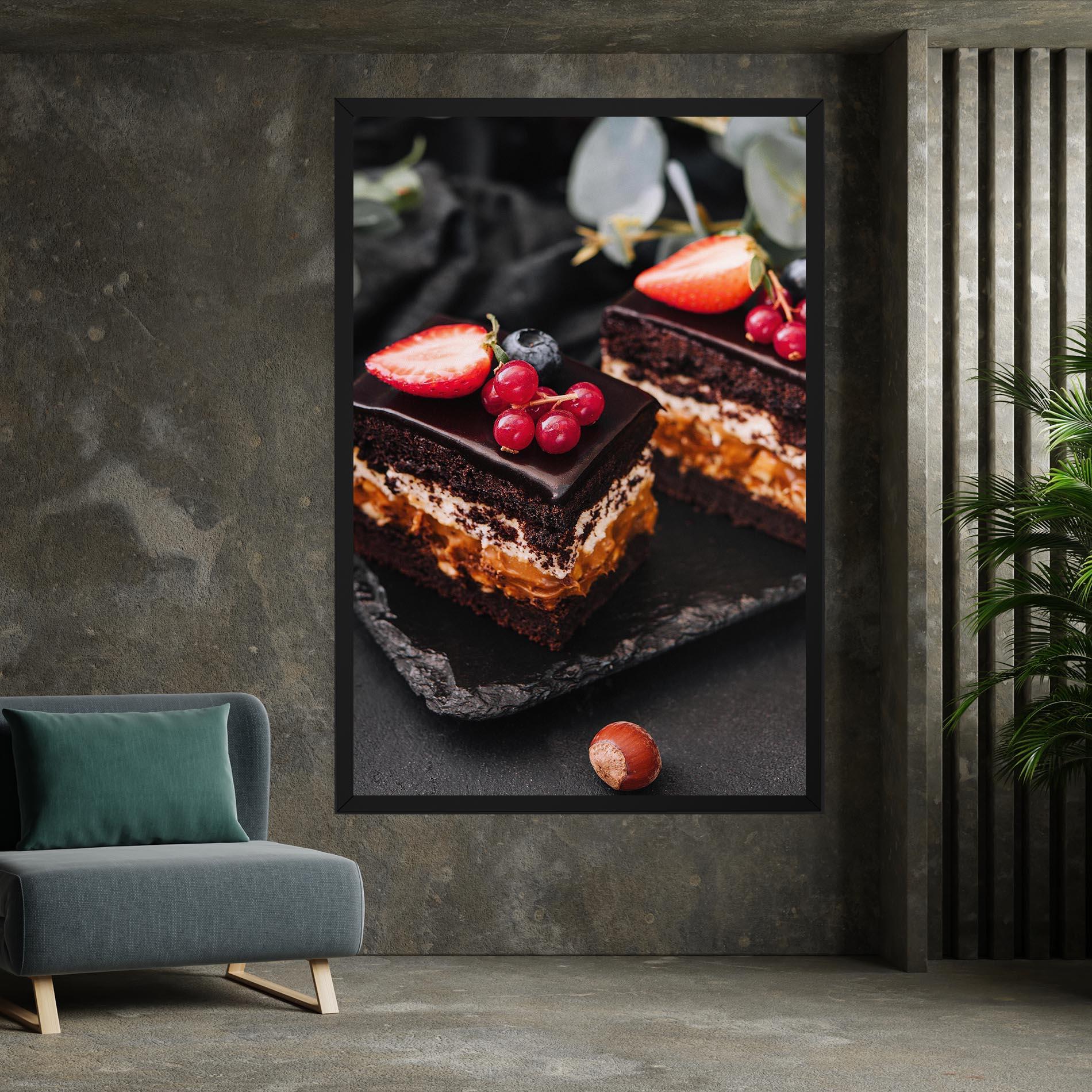 Vászonkép Chocolate Berries Cake mockup 7