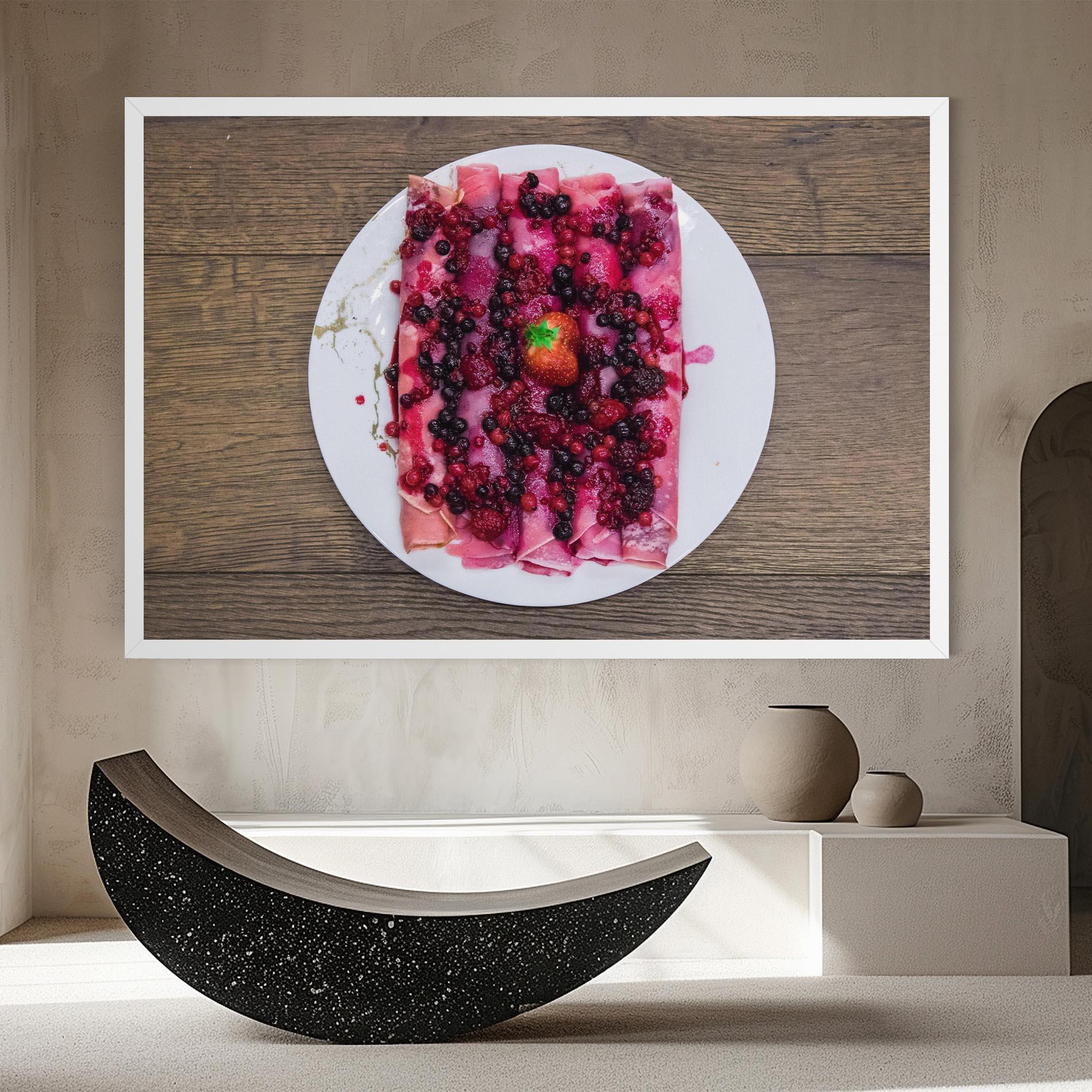 Vászonkép Strawberry Pancakes mockup 8