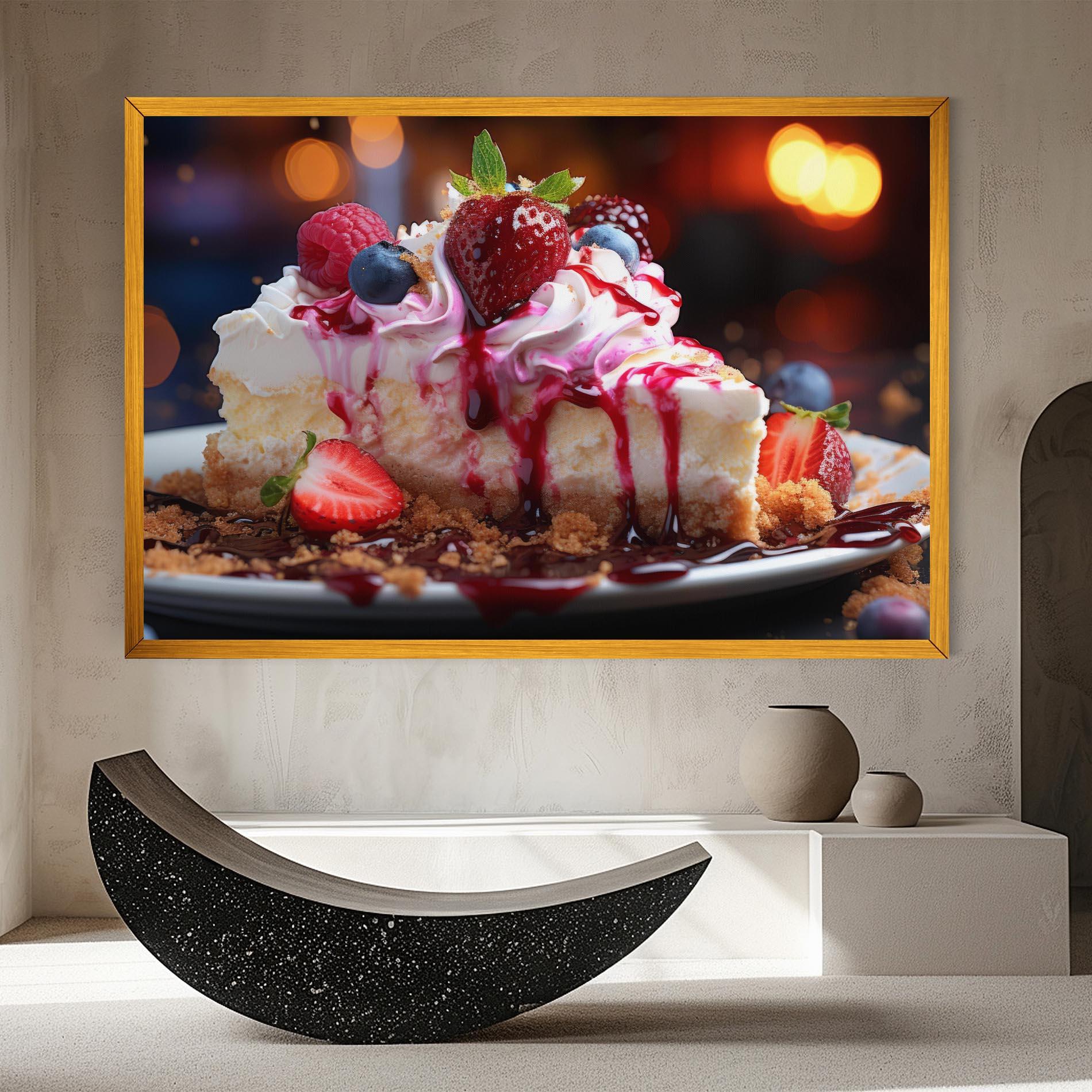 Vászonkép Cheesecake Berries mockup 8