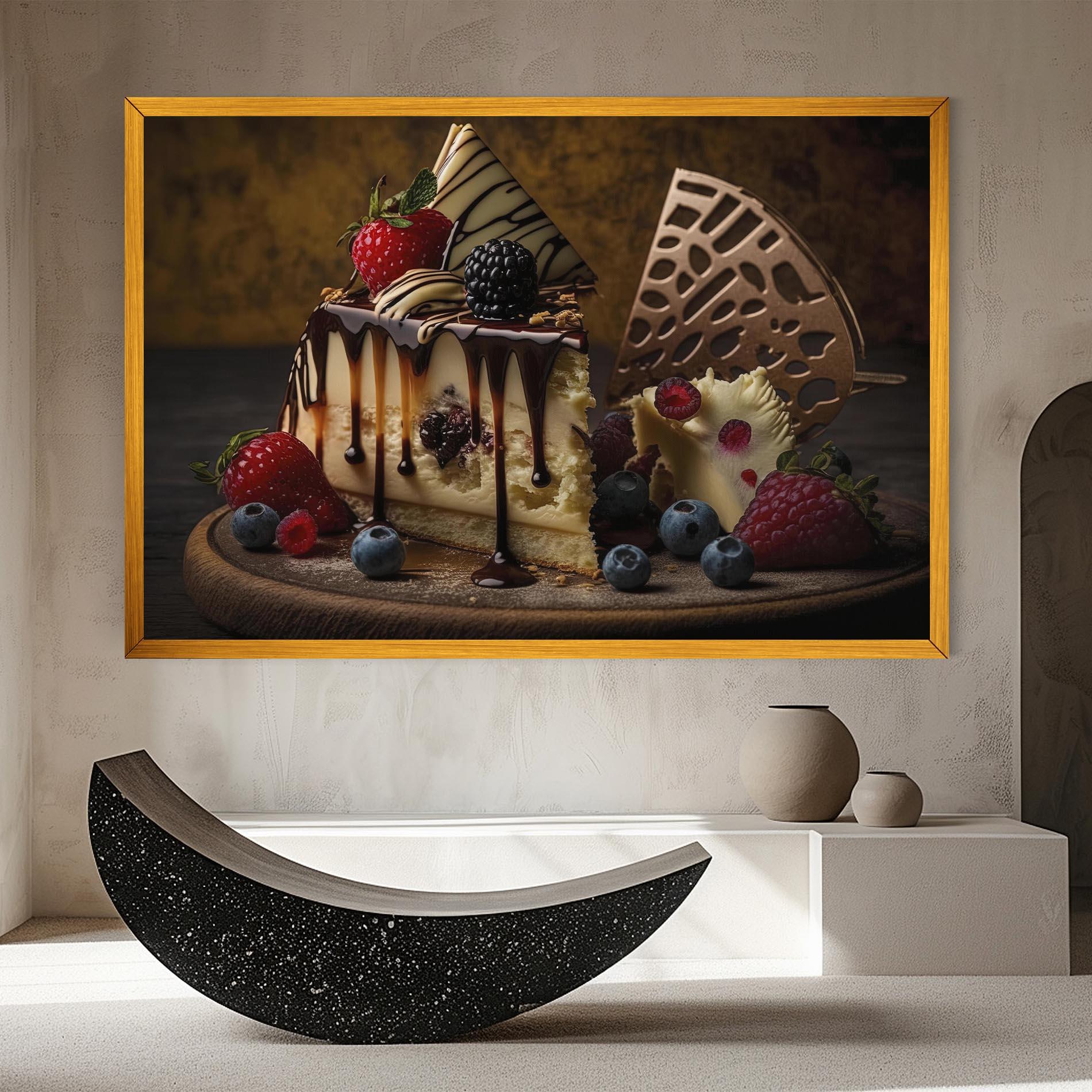 Vászonkép Cheesecake Chocolate mockup 8