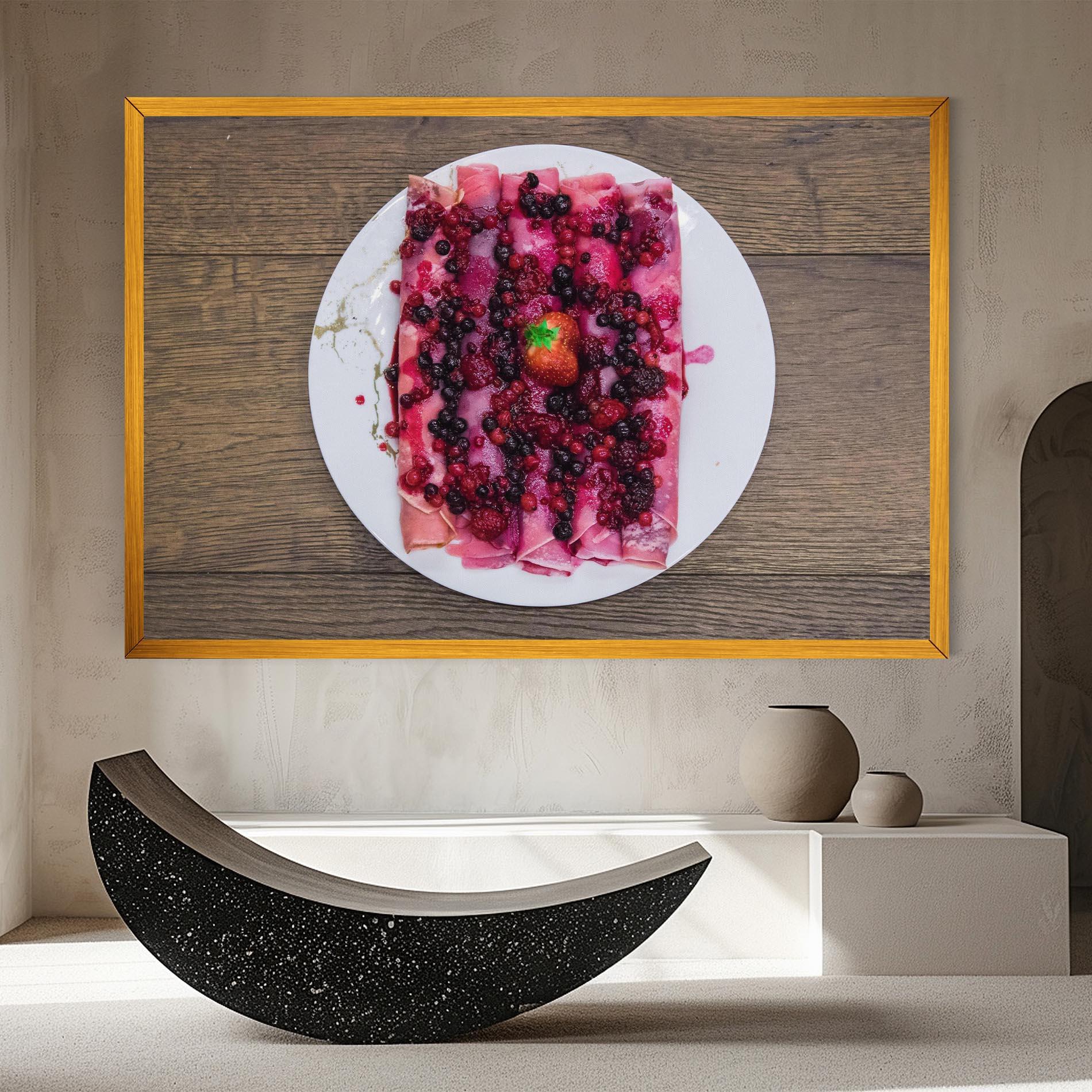 Vászonkép Strawberry Pancakes mockup 8