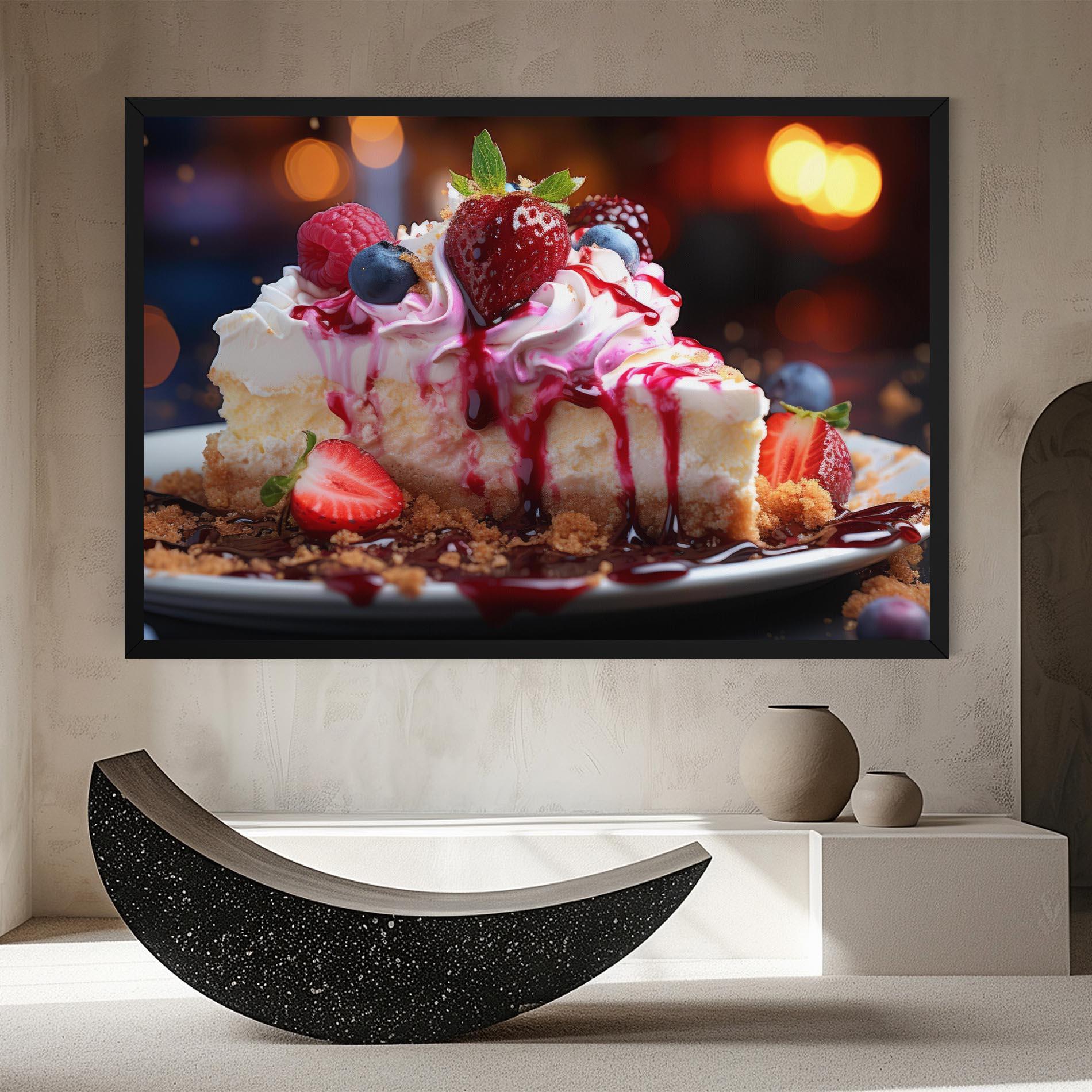 Vászonkép Cheesecake Berries mockup 8