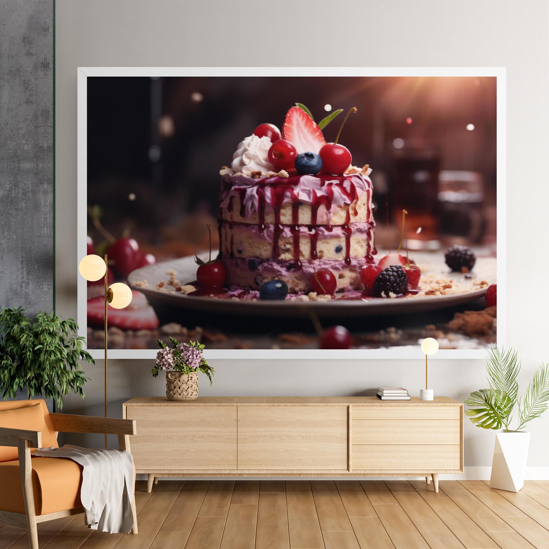 Vászonkép Berries Dessert mockup 9