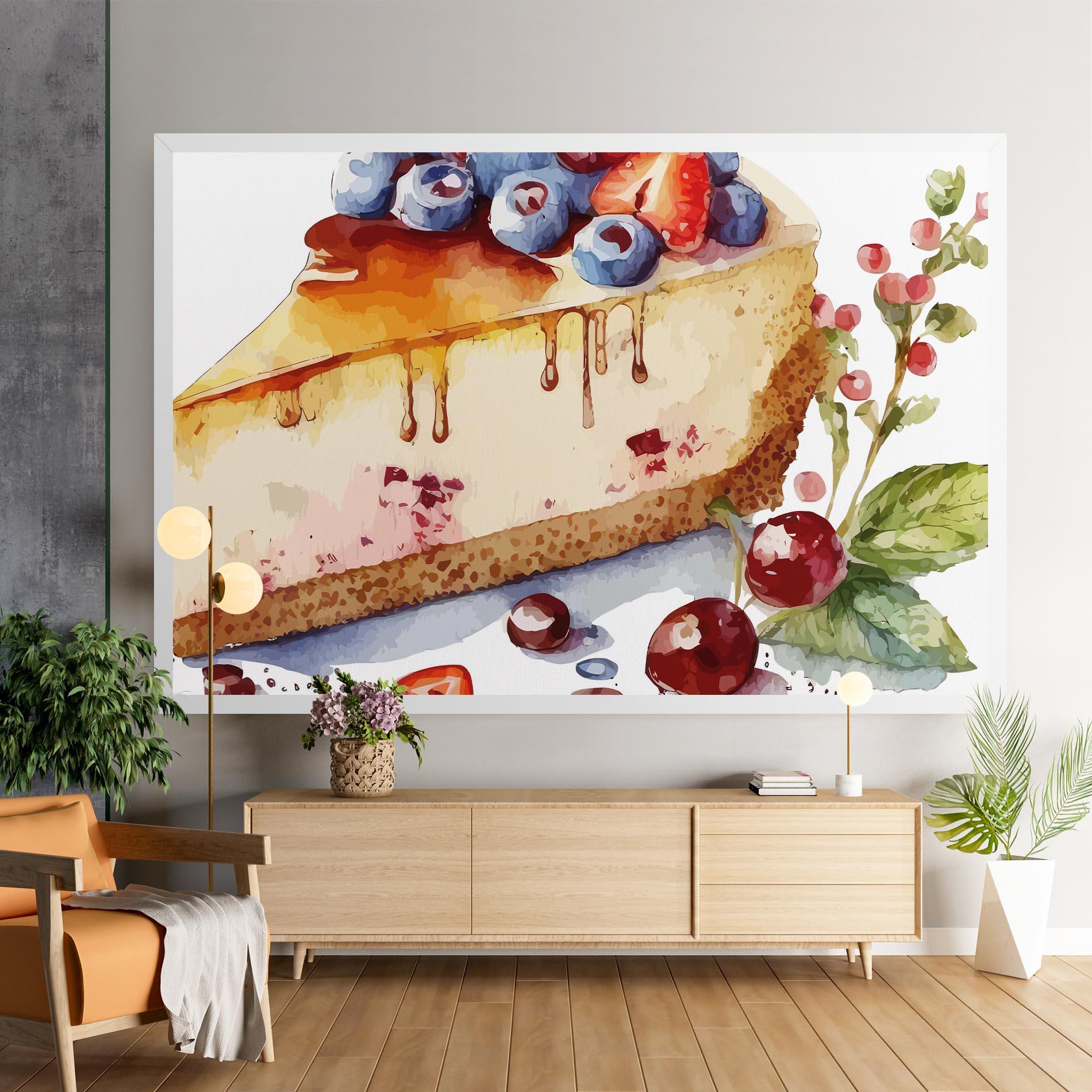 Vászonkép Cheesecake mockup 9