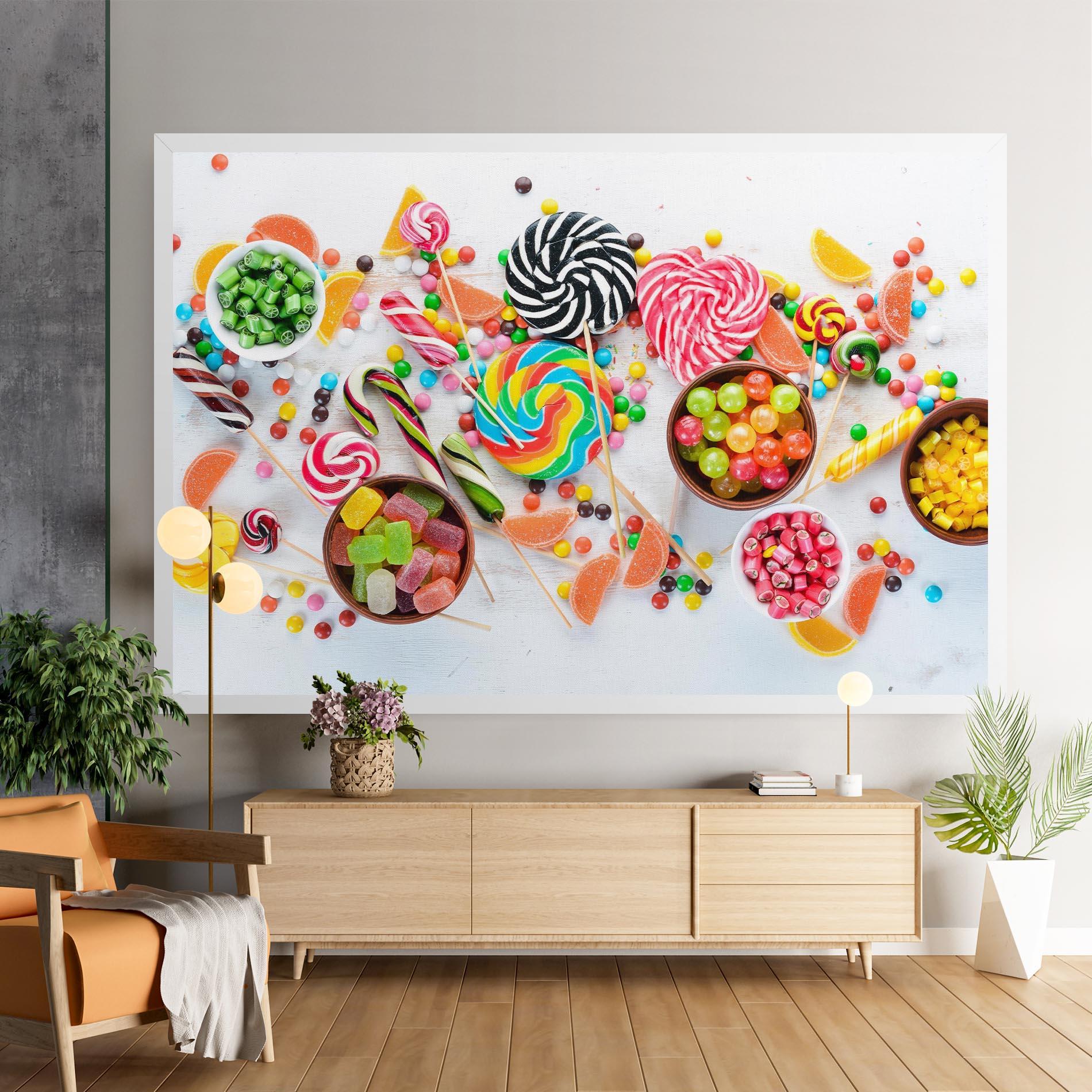 Vászonkép Colorful Candies Jelly mockup 9