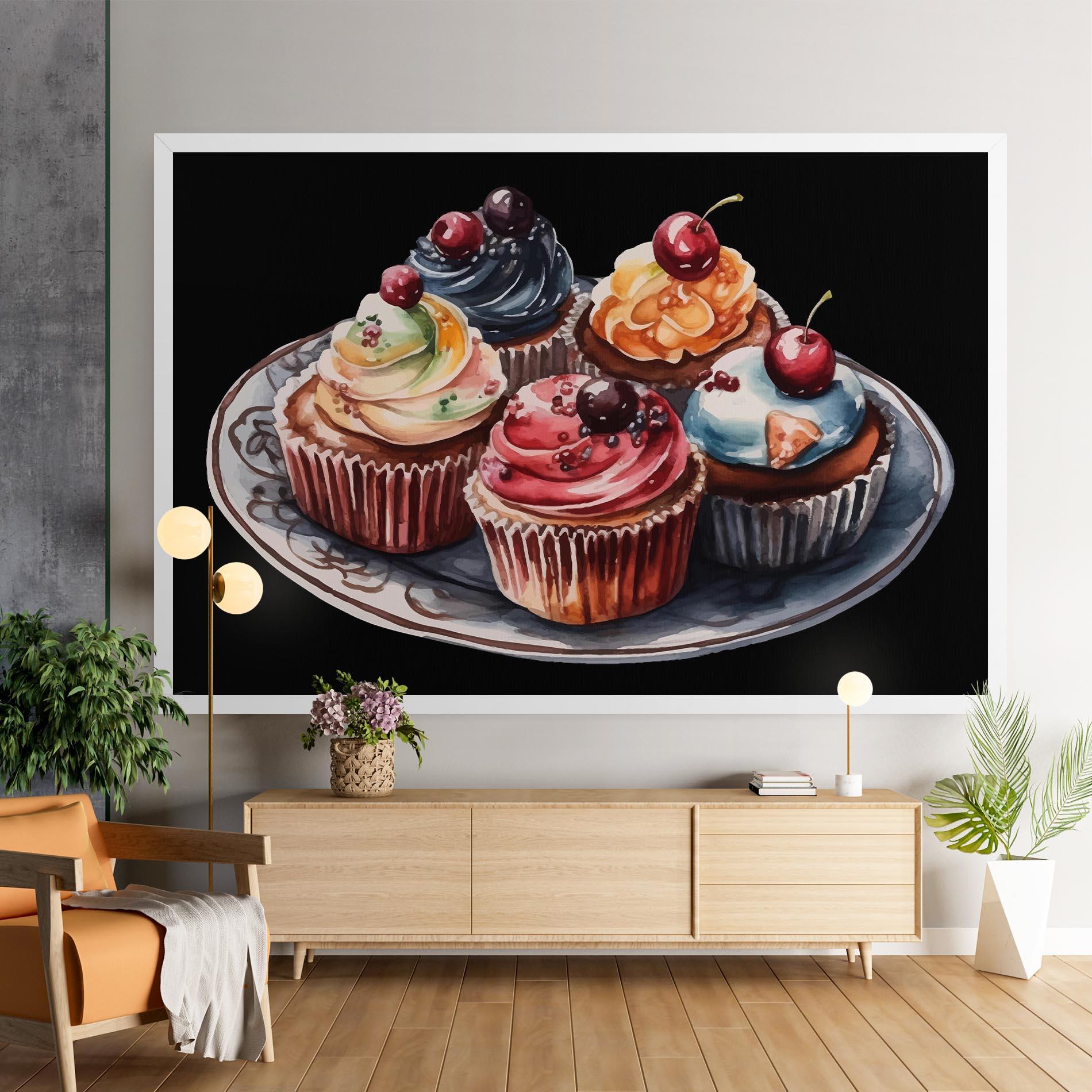 Vászonkép Colorful Muffins mockup 9