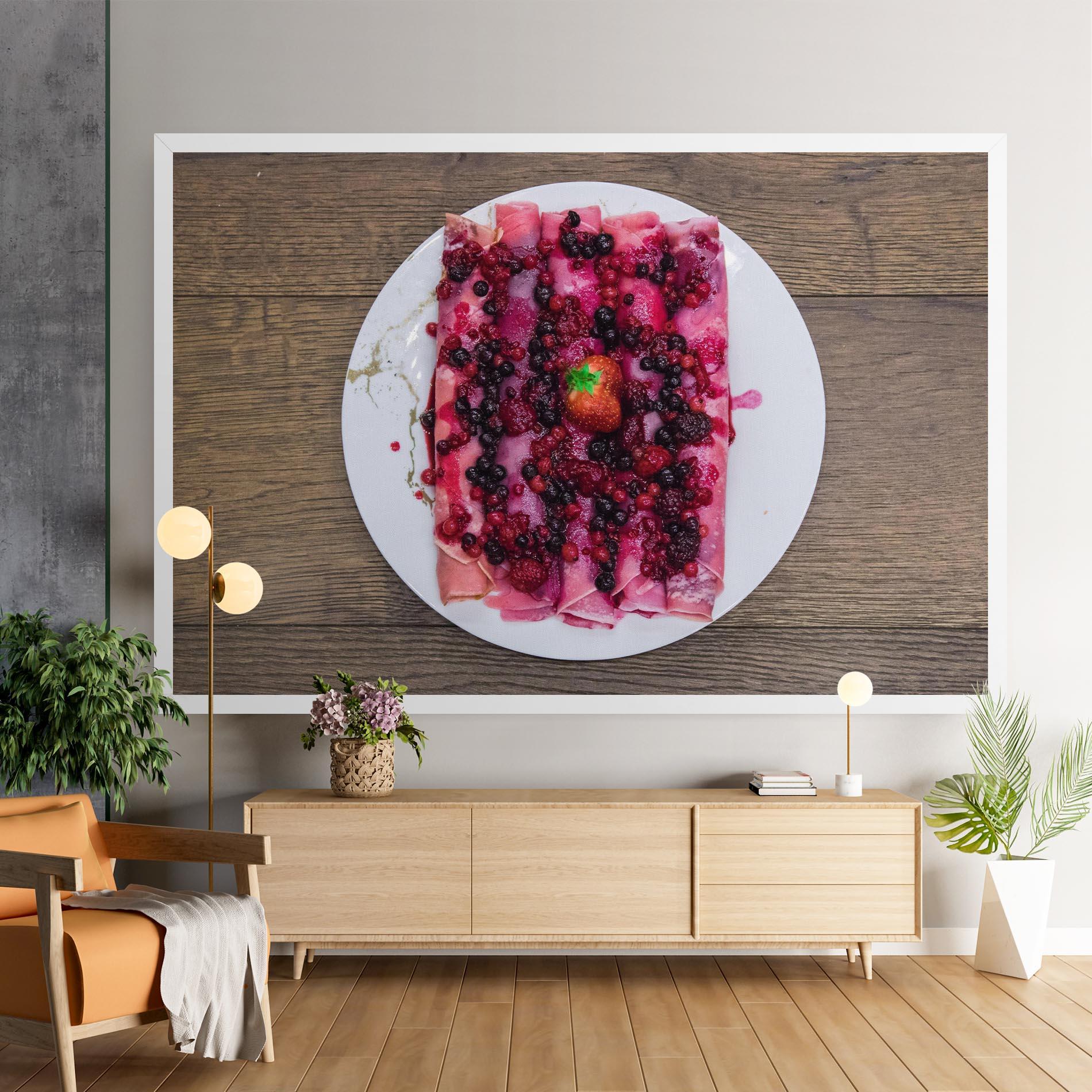 Vászonkép Strawberry Pancakes mockup 9
