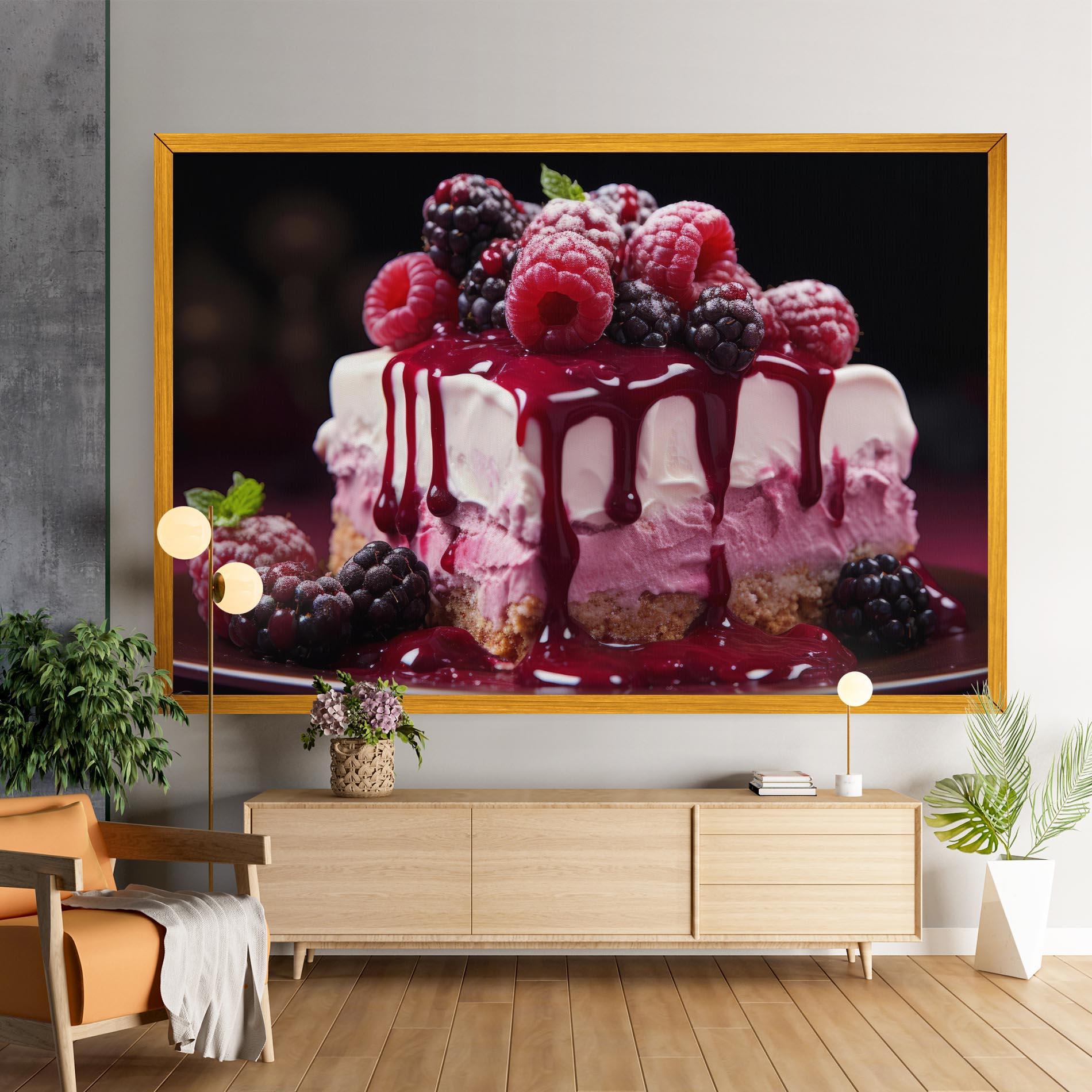 Vászonkép Berries Cream mockup 9